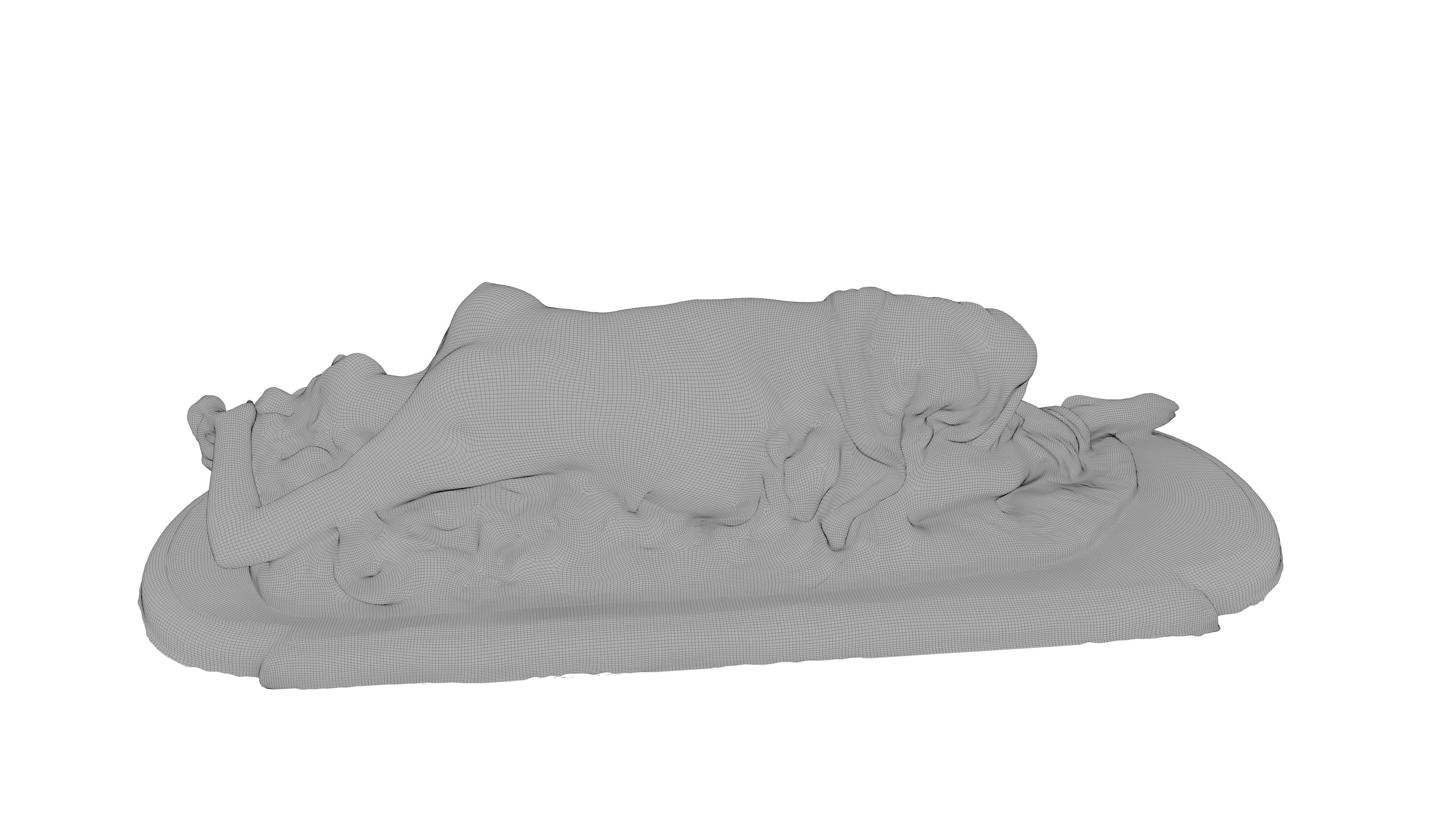Reclining Bacchante Low-poly 3D model_12
