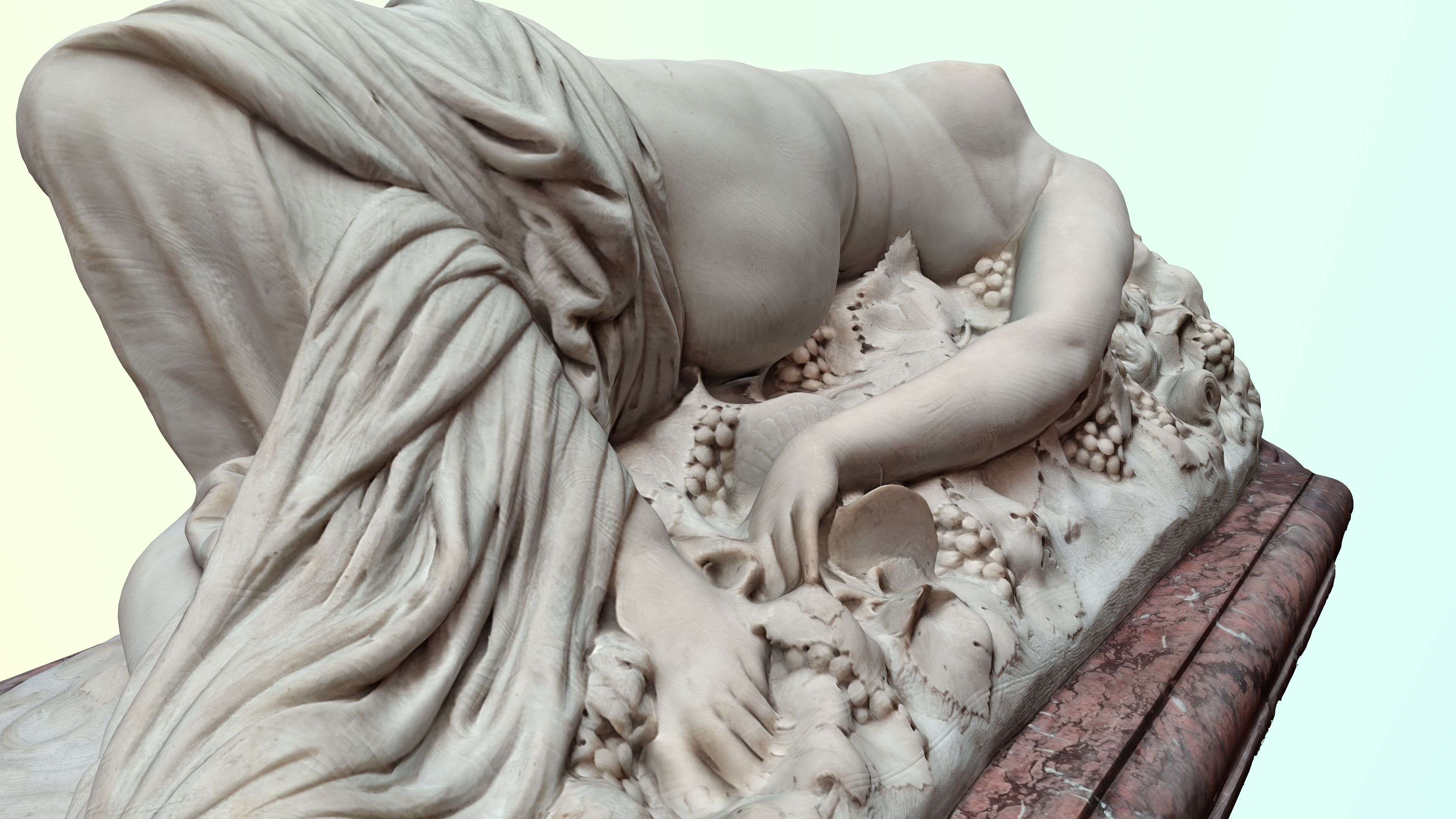Reclining Bacchante Low-poly 3D model_19