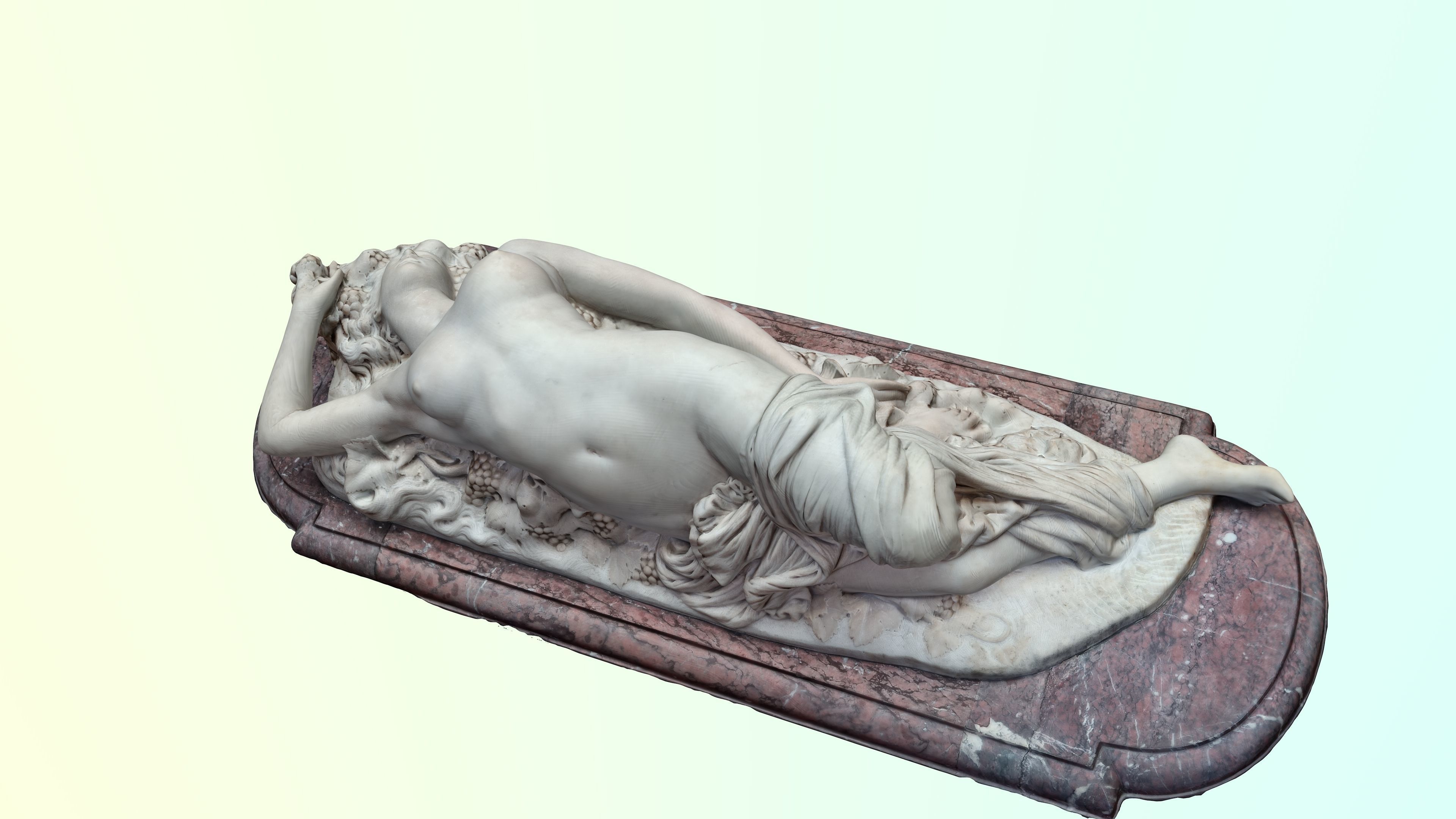 Reclining Bacchante Low-poly 3D model_14