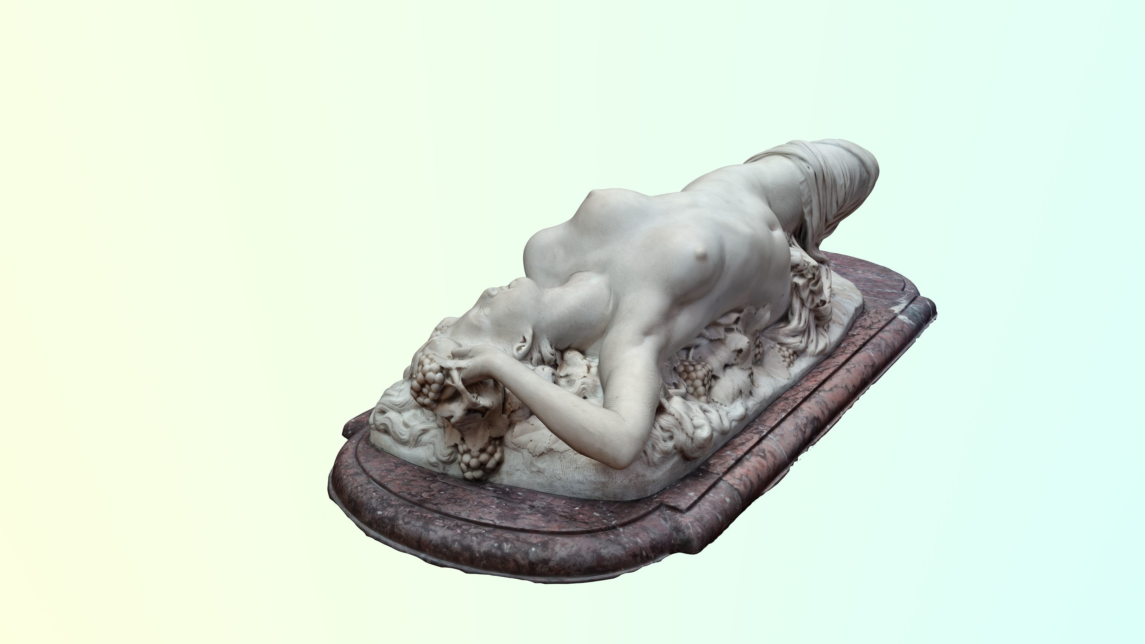 Reclining Bacchante Low-poly 3D model_9