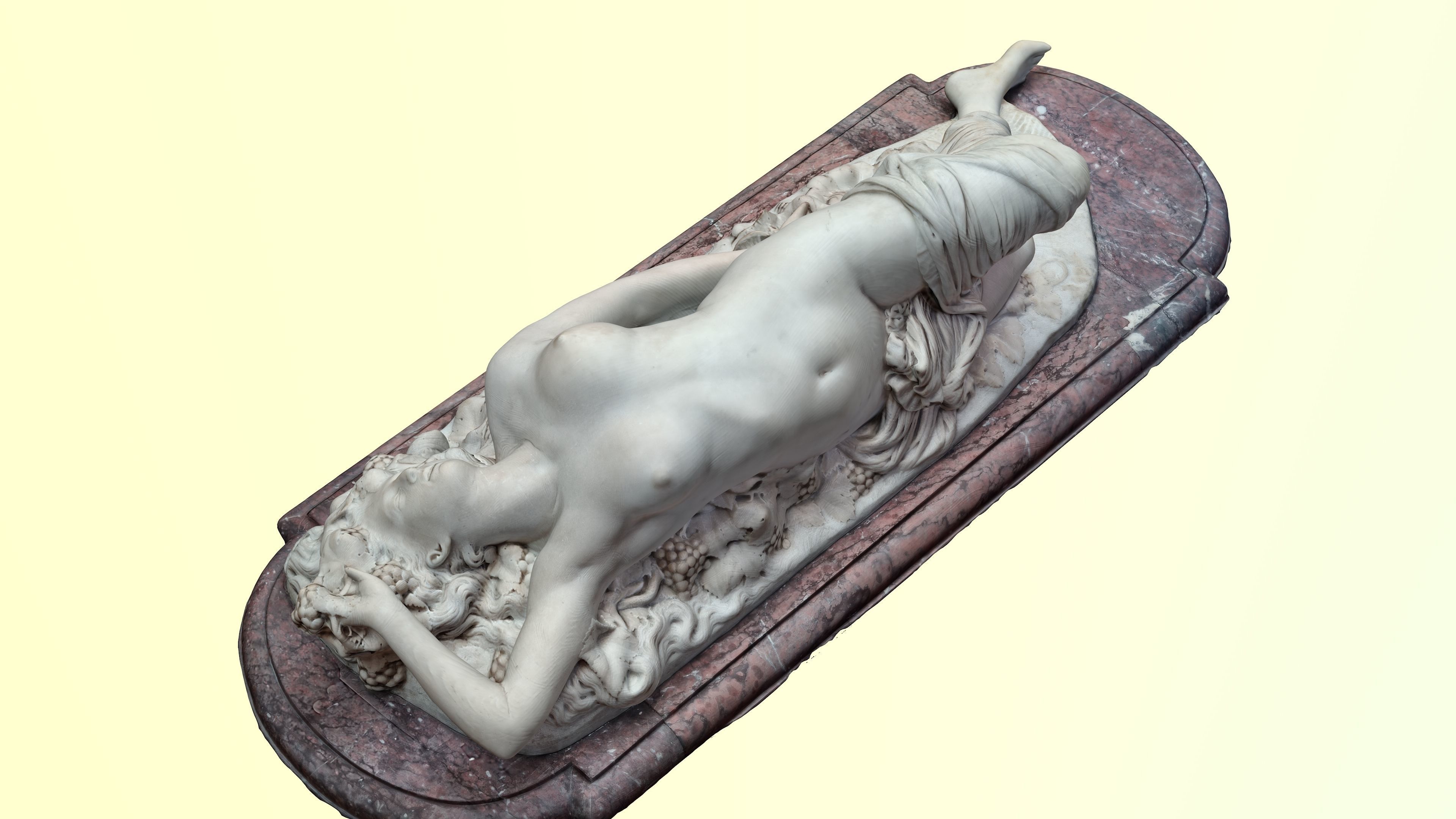 Reclining Bacchante Low-poly 3D model_25
