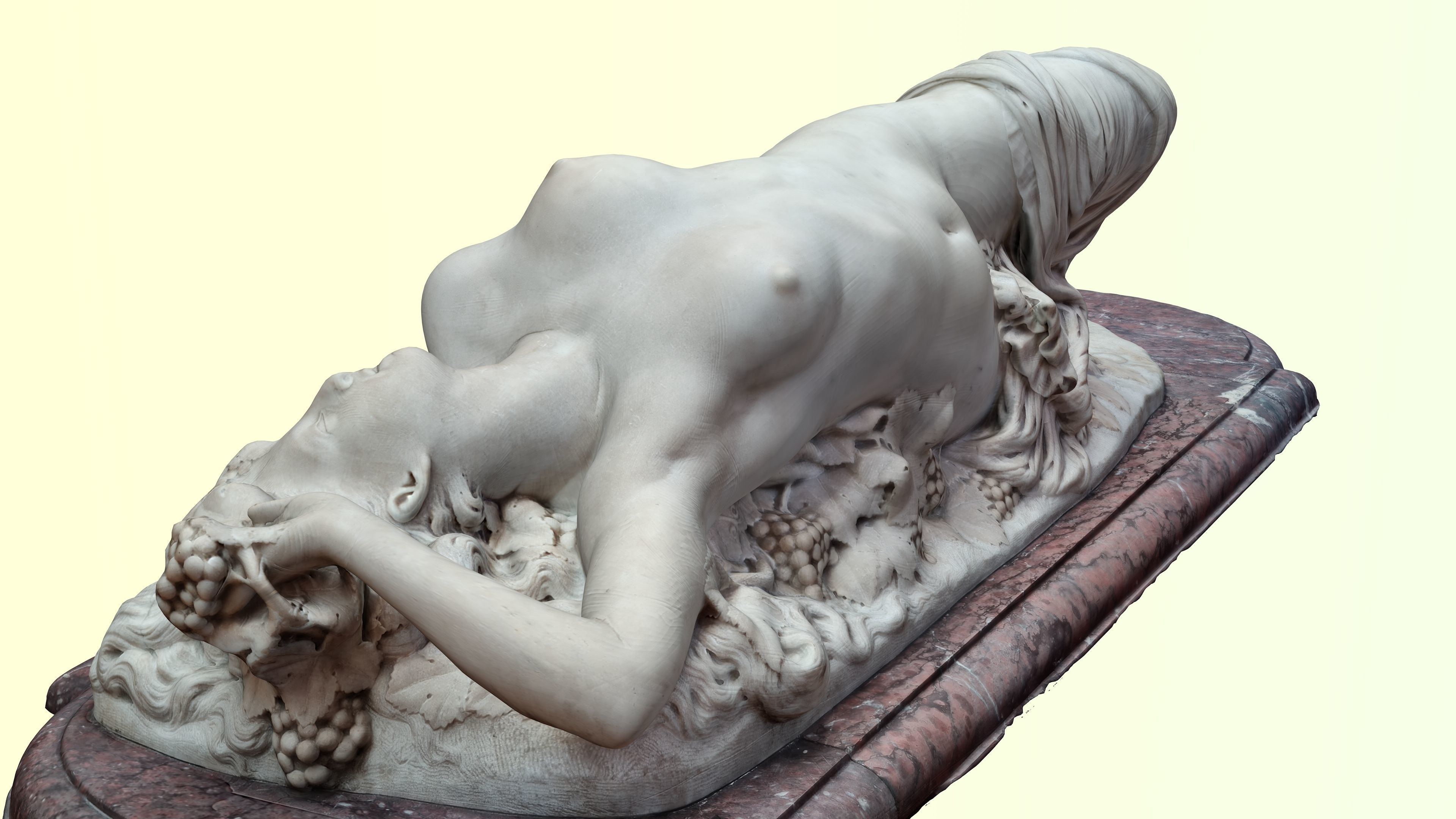 Reclining Bacchante Low-poly 3D model_5