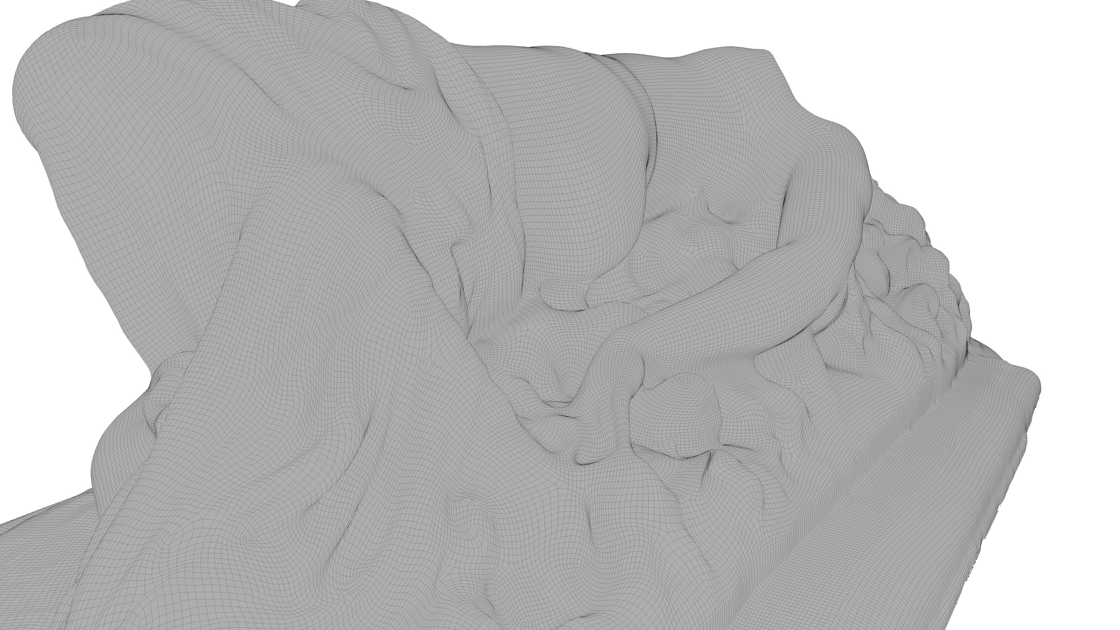 Reclining Bacchante Low-poly 3D model_20