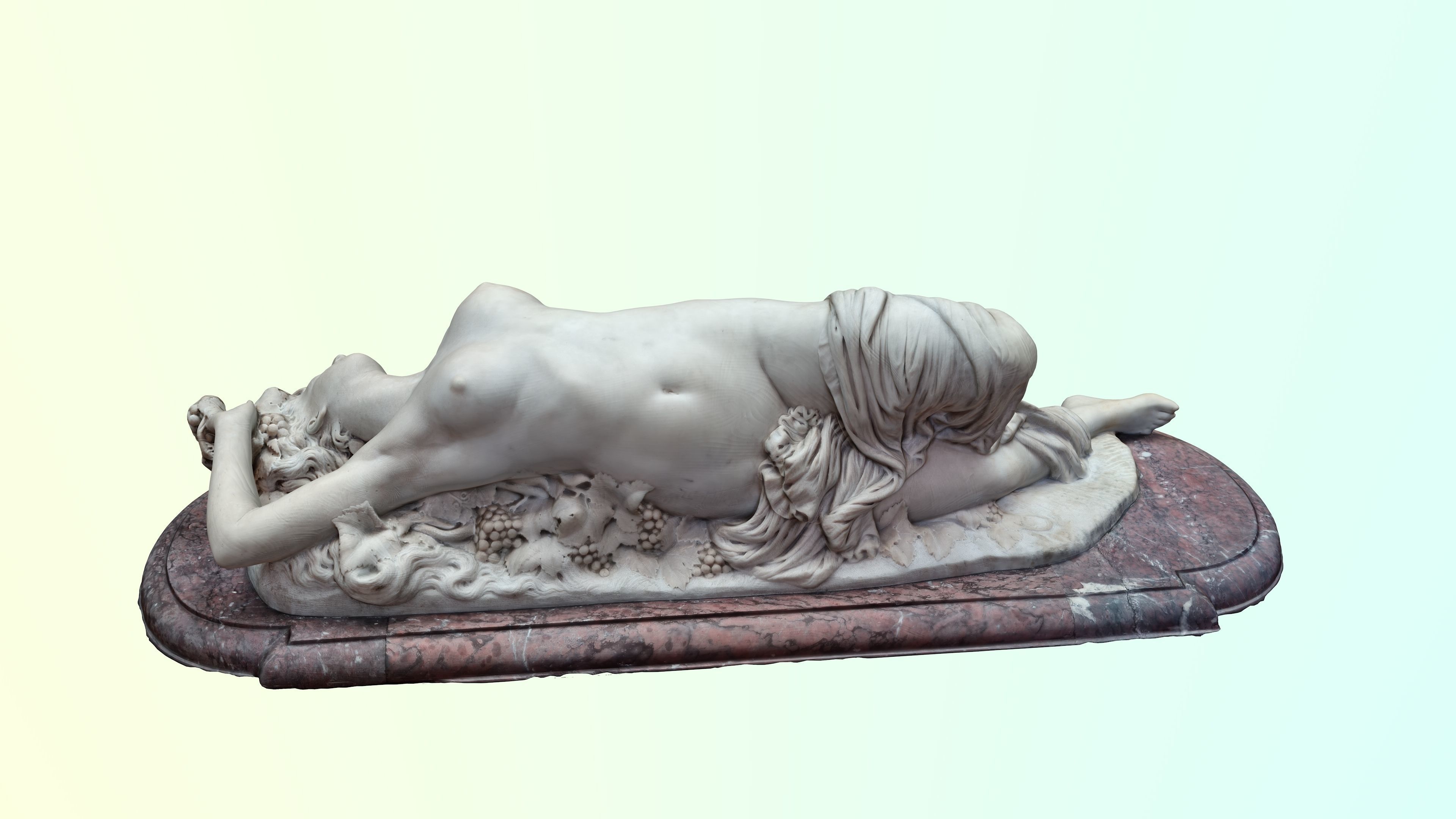Reclining Bacchante Low-poly 3D model_11