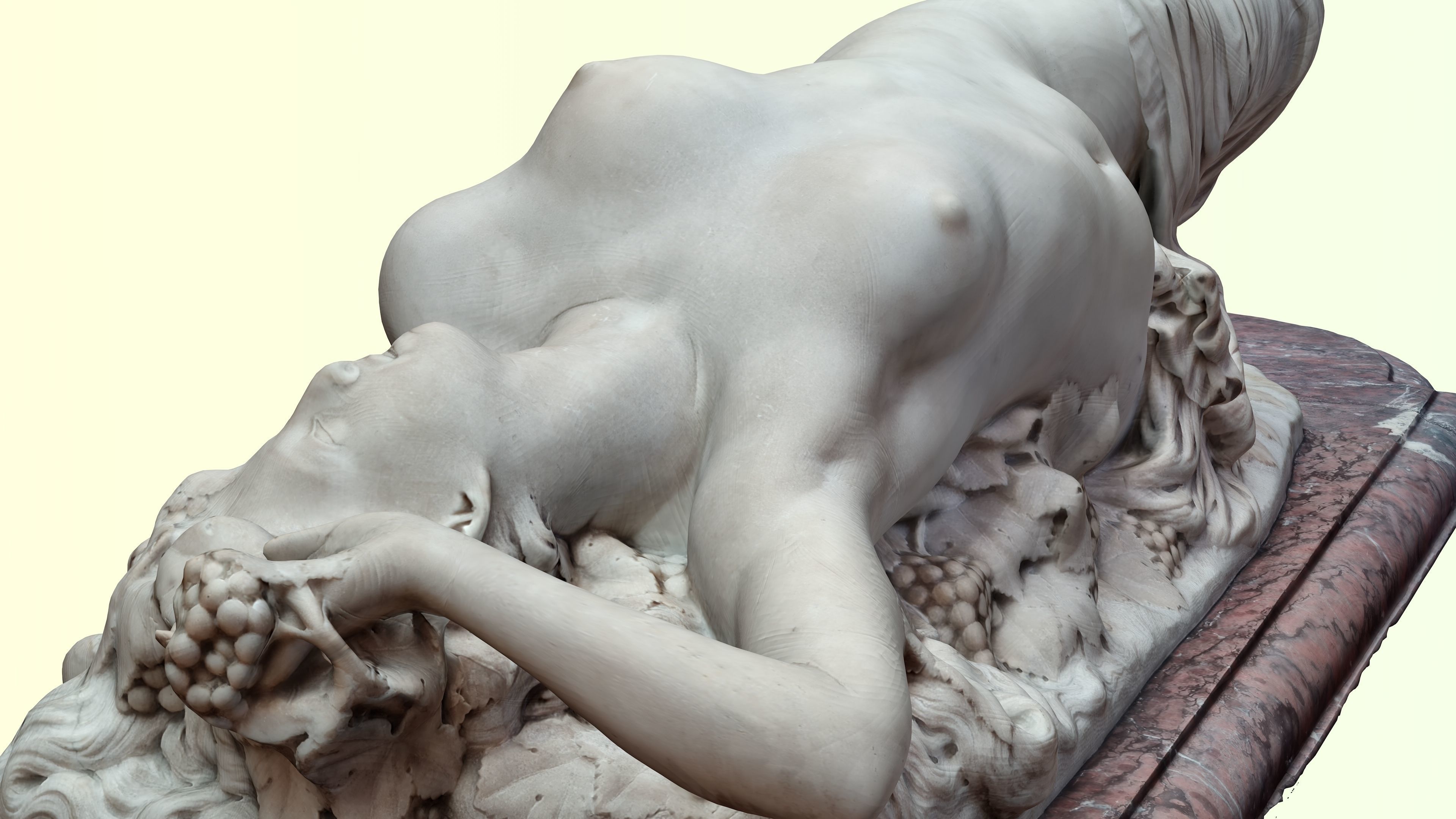 Reclining Bacchante Low-poly 3D model_27