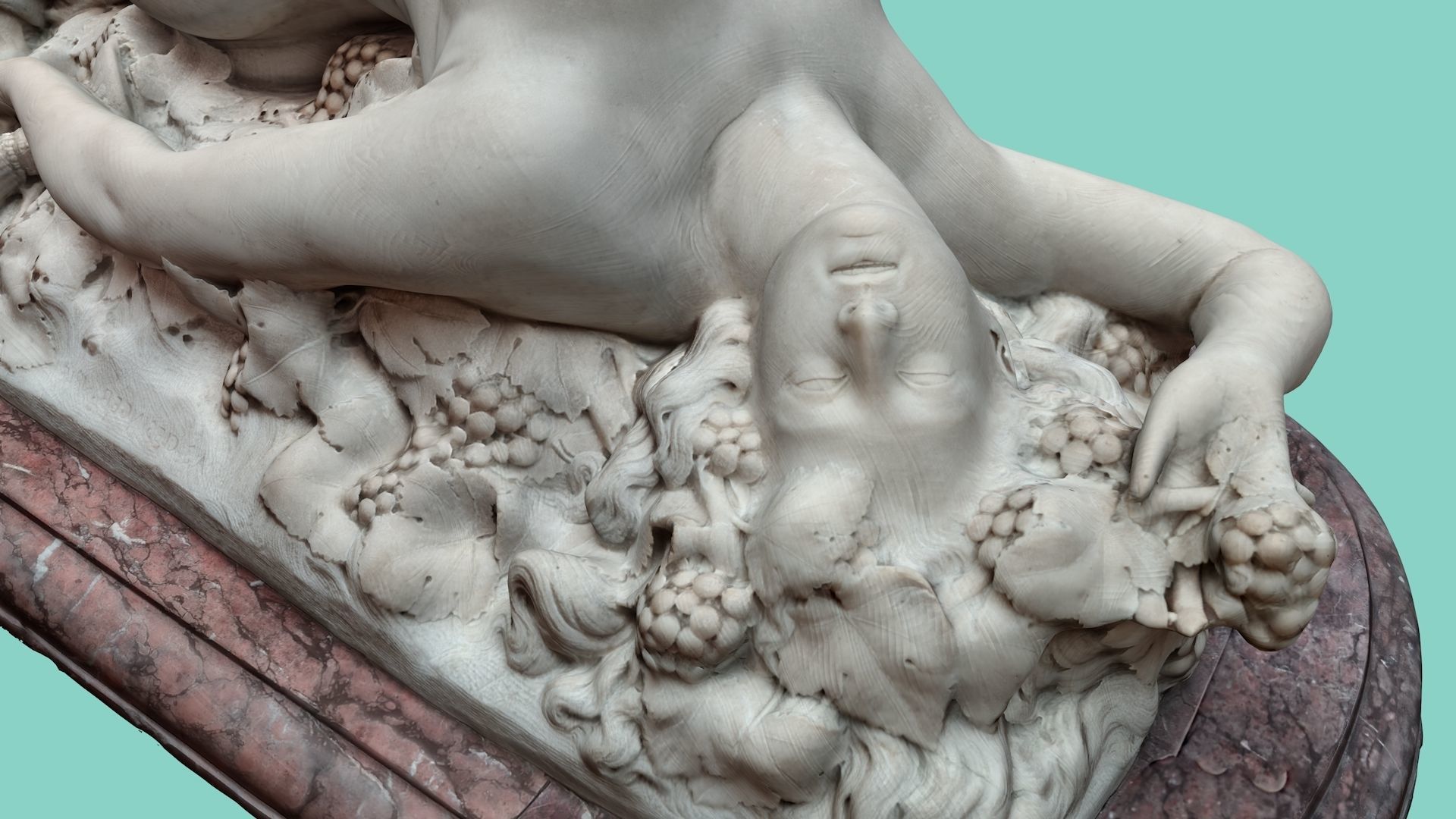 Reclining Bacchante Low-poly 3D model_38