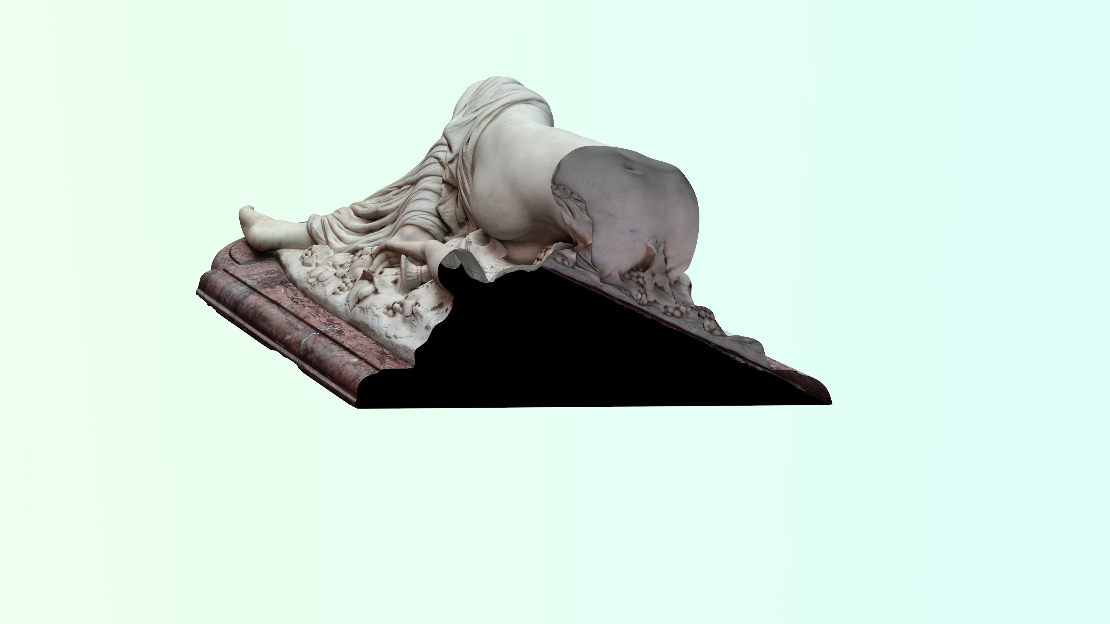 Reclining Bacchante Low-poly 3D model_23