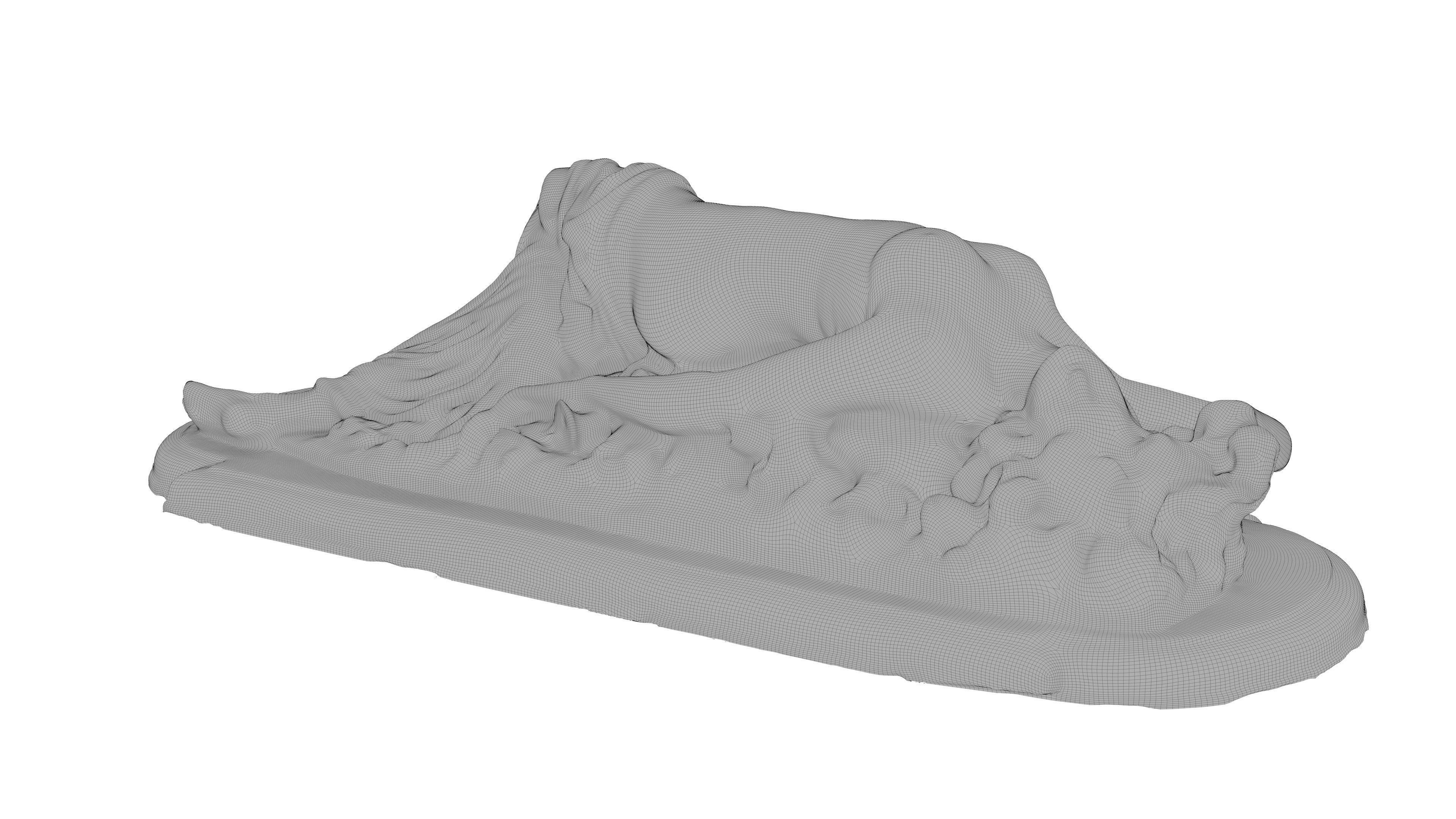 Reclining Bacchante Low-poly 3D model_29