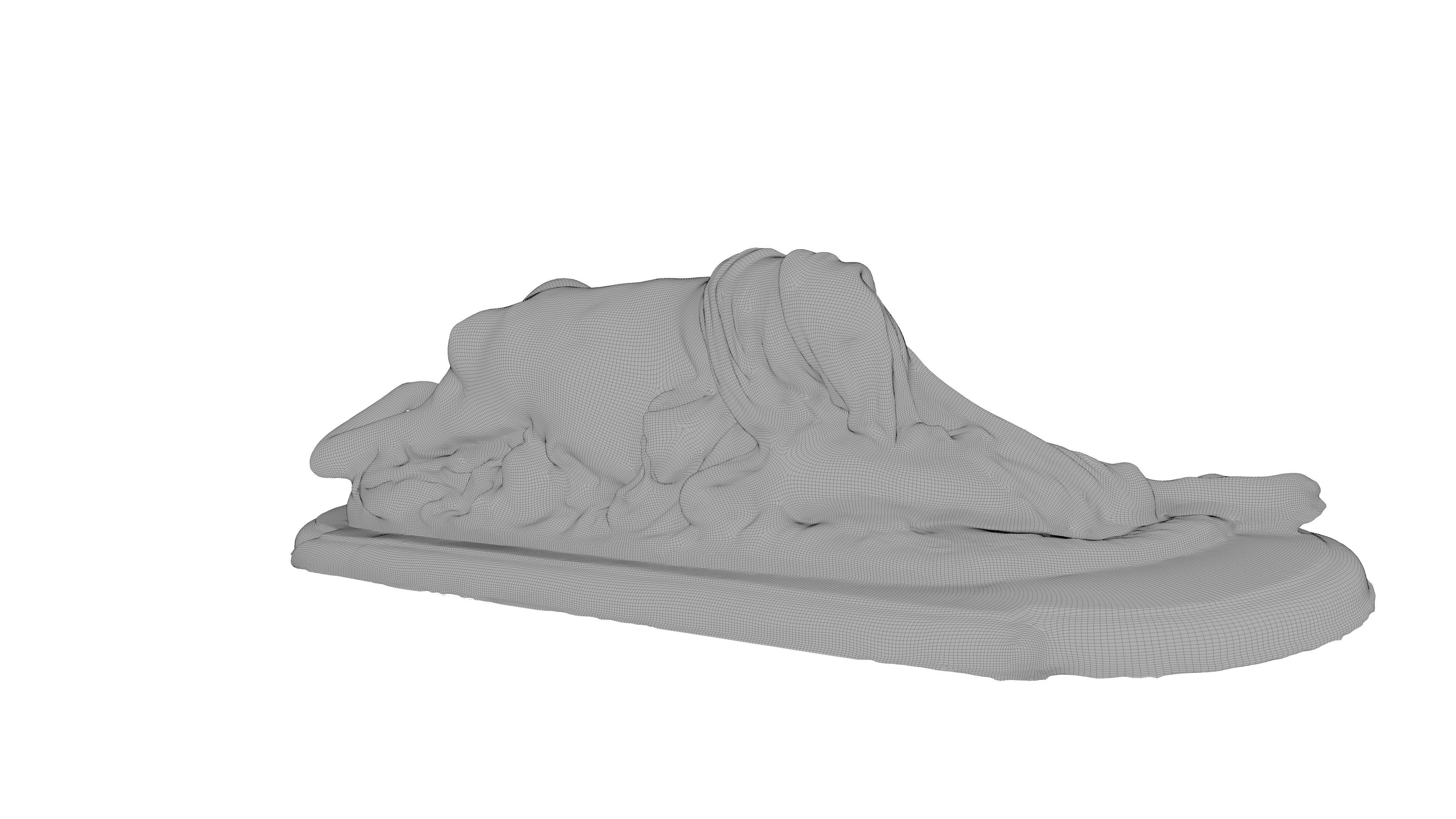 Reclining Bacchante Low-poly 3D model_16