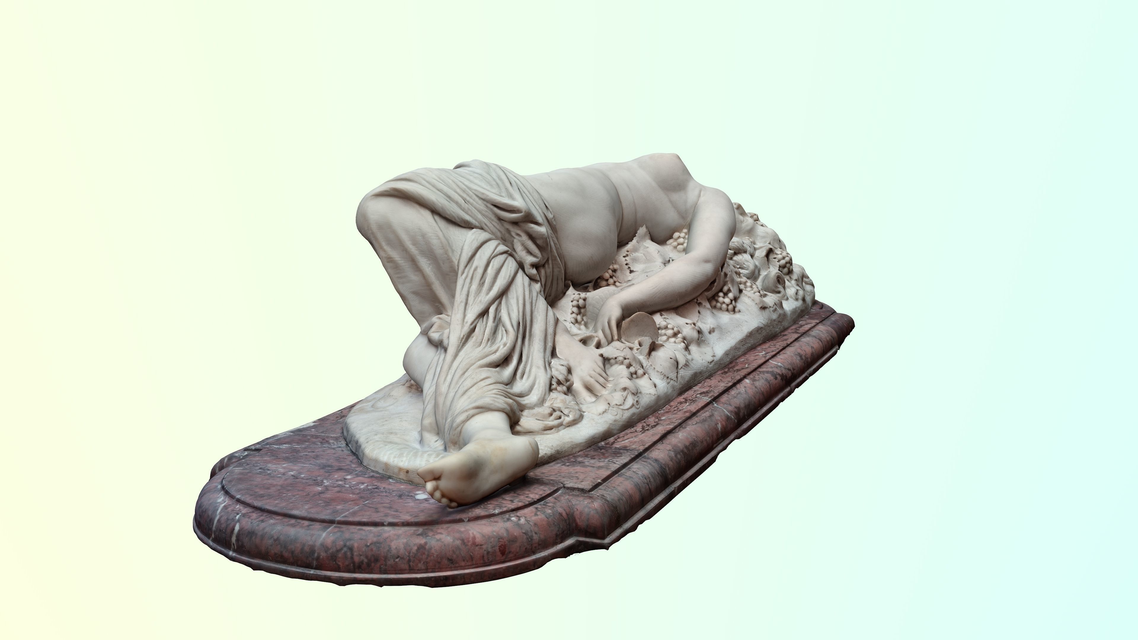 Reclining Bacchante Low-poly 3D model_18