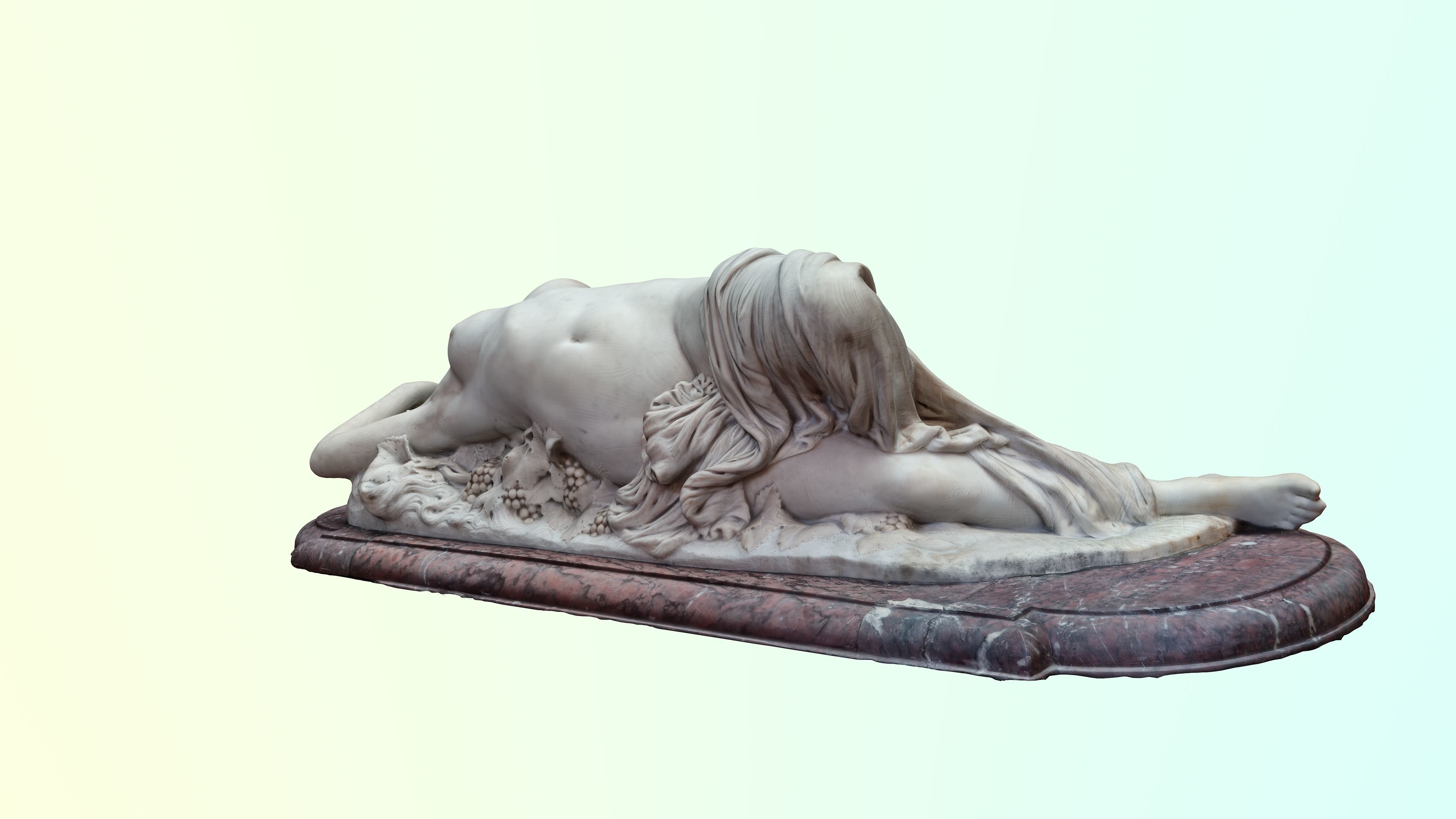 Reclining Bacchante Low-poly 3D model_15
