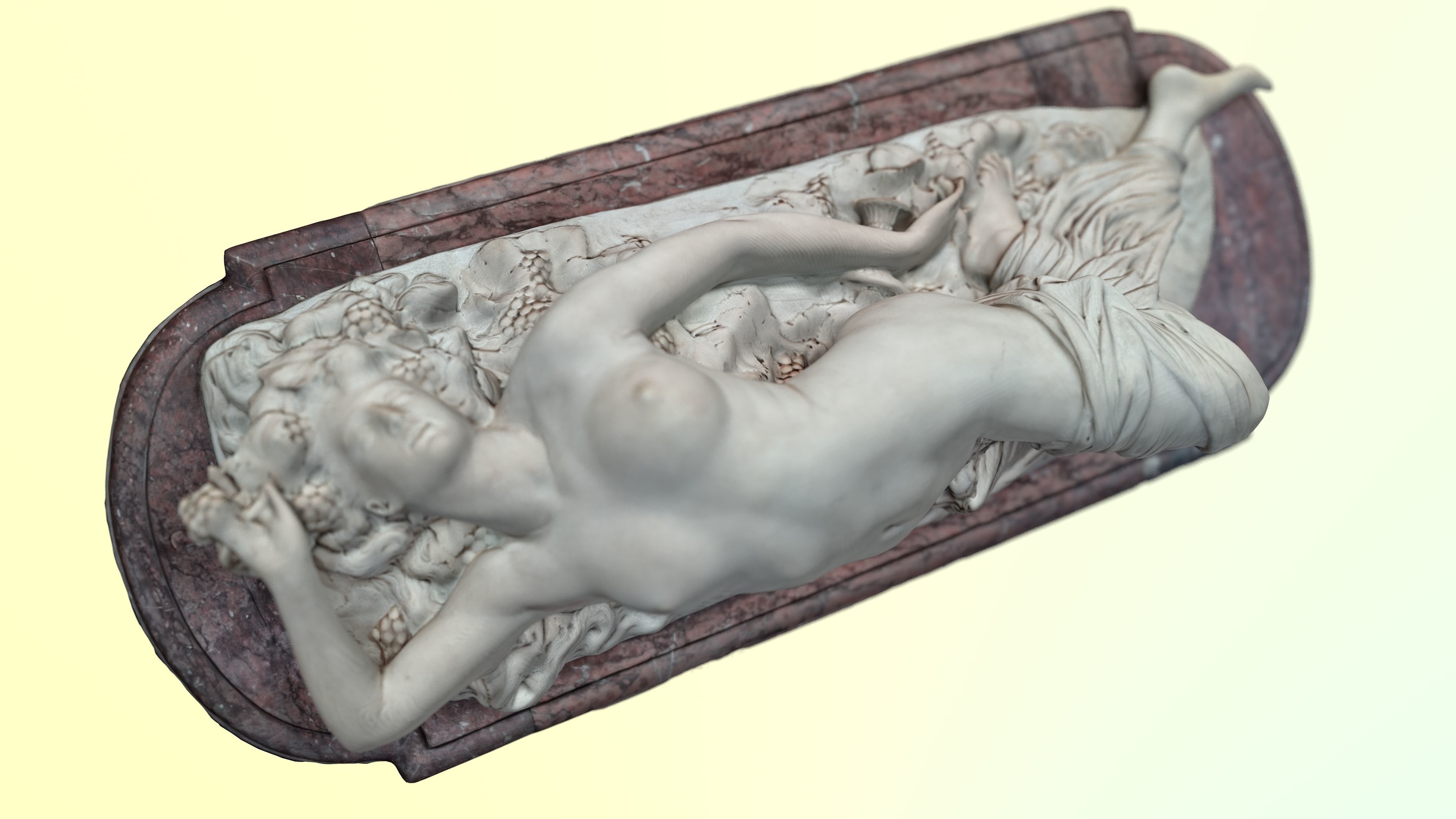 Reclining Bacchante Low-poly 3D model_34