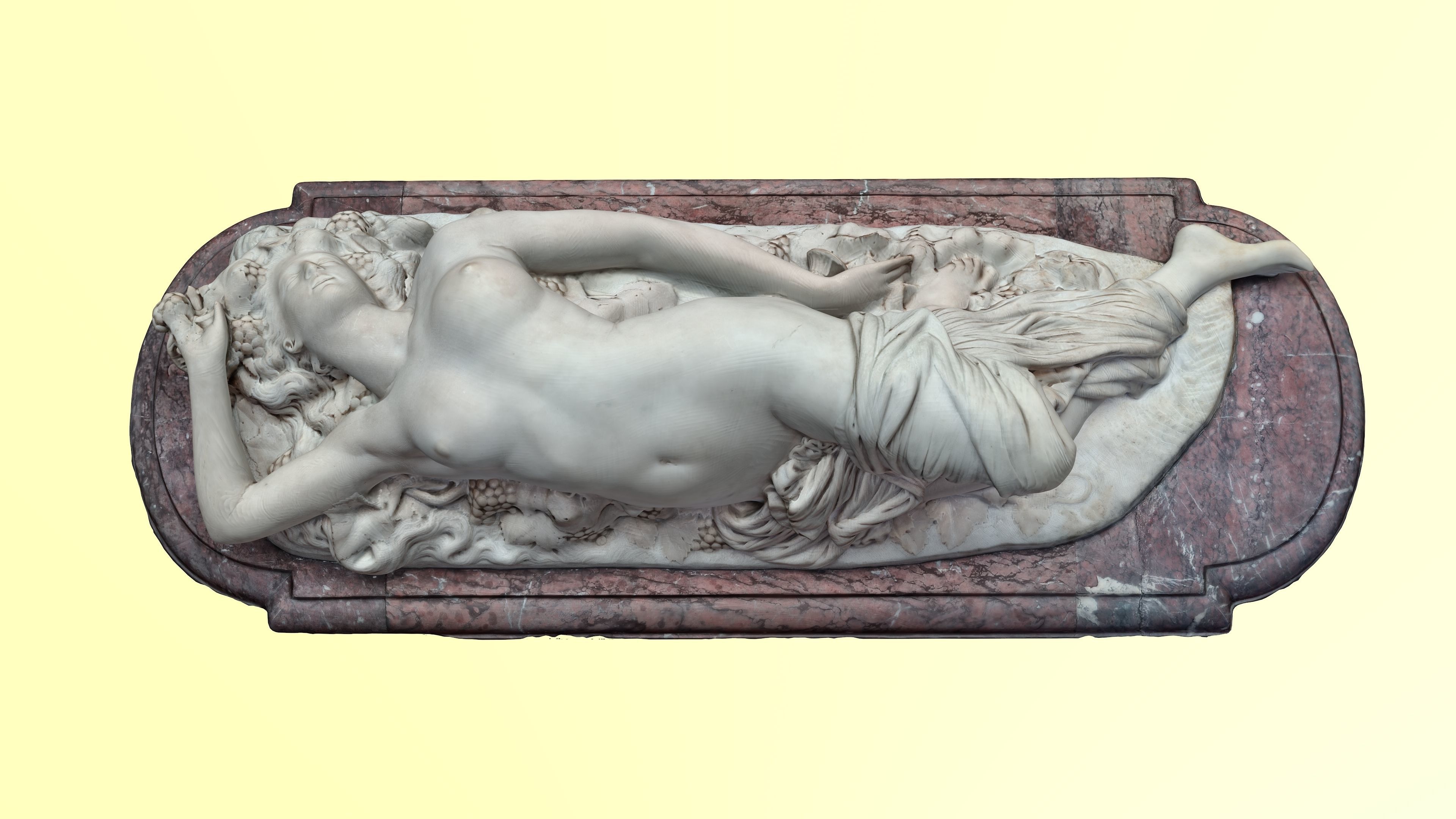 Reclining Bacchante Low-poly 3D model_6