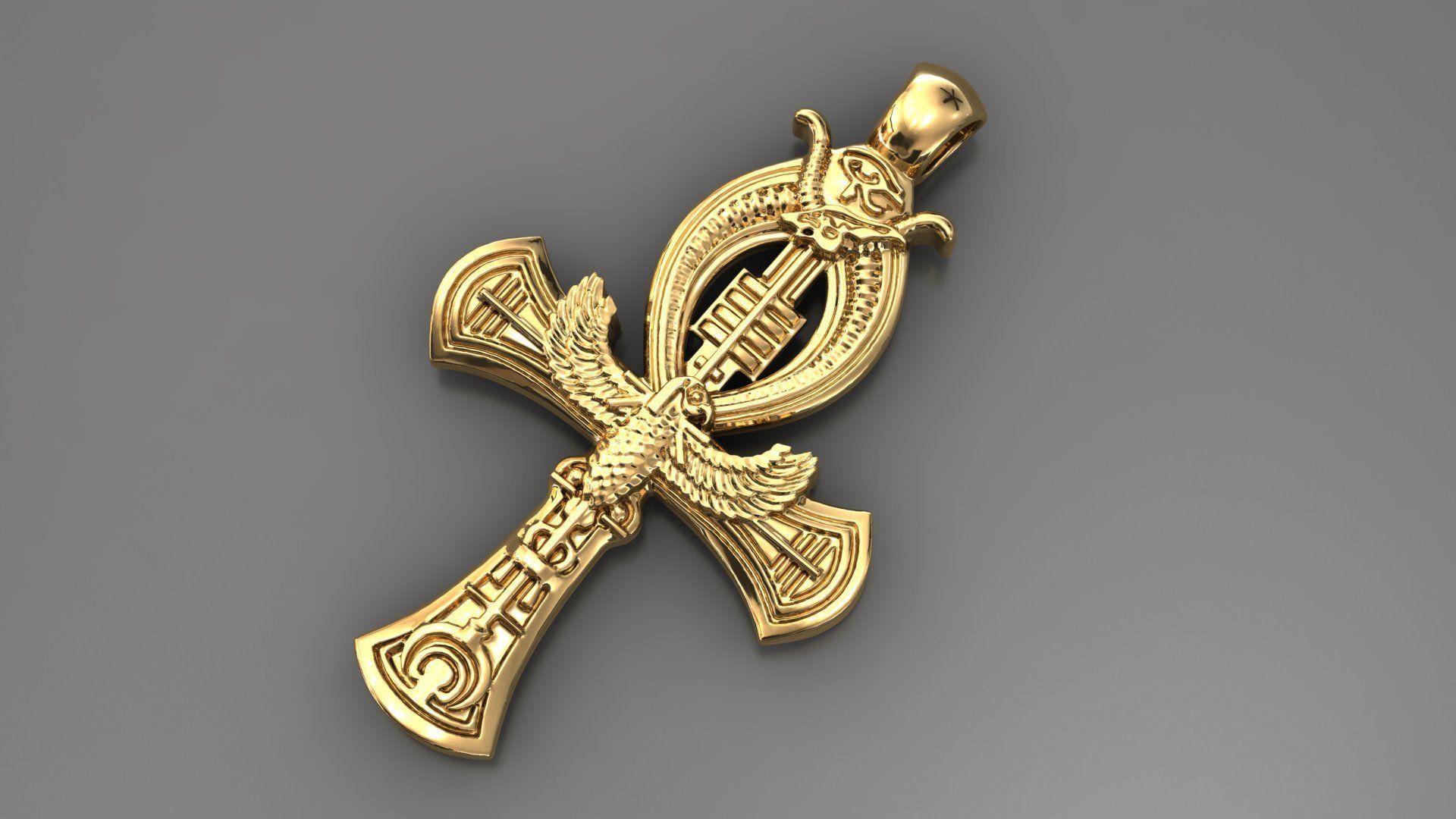 Egyptian Cross Ankh 3D print model_3