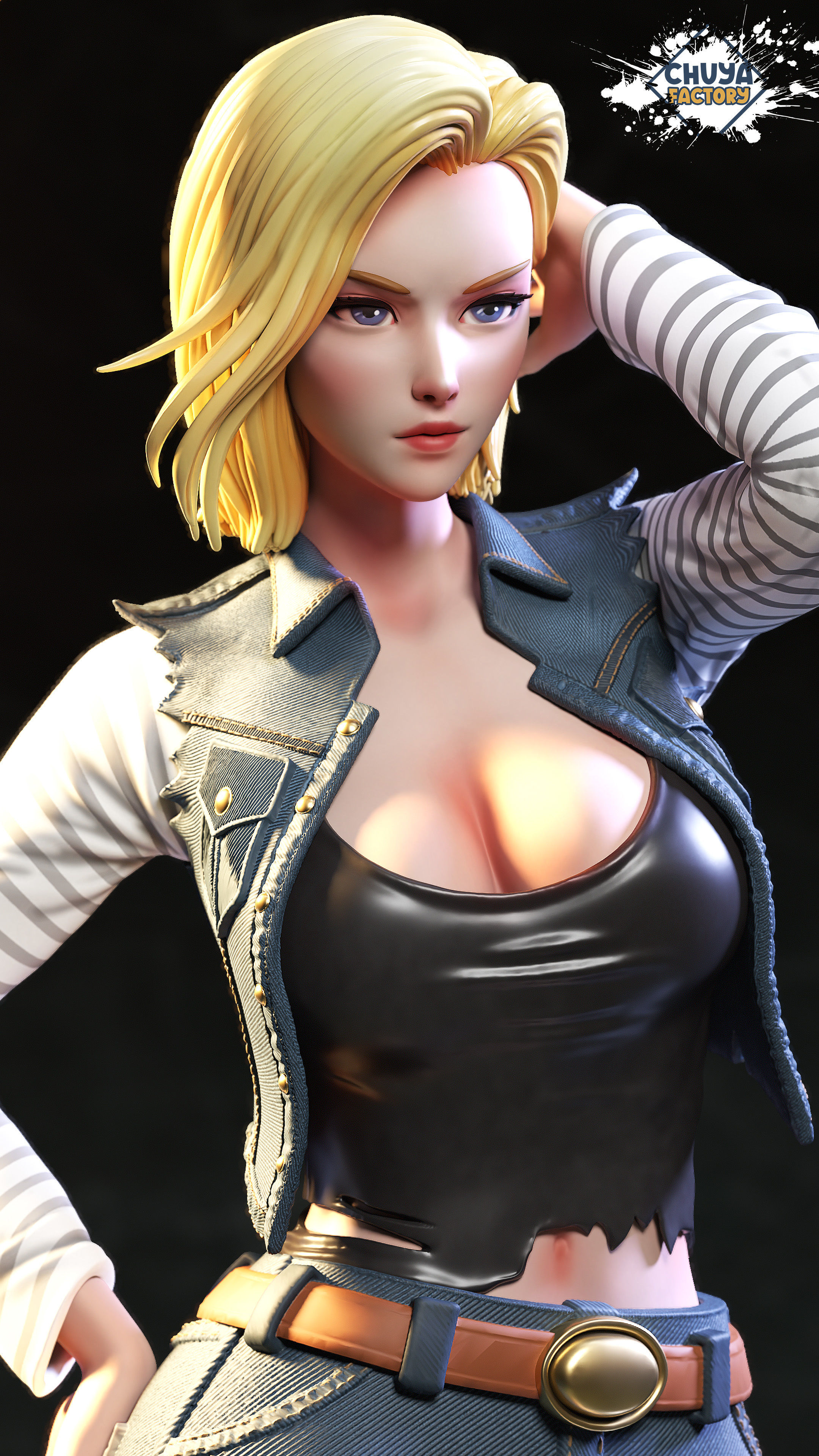 Android 18 3D print model_5