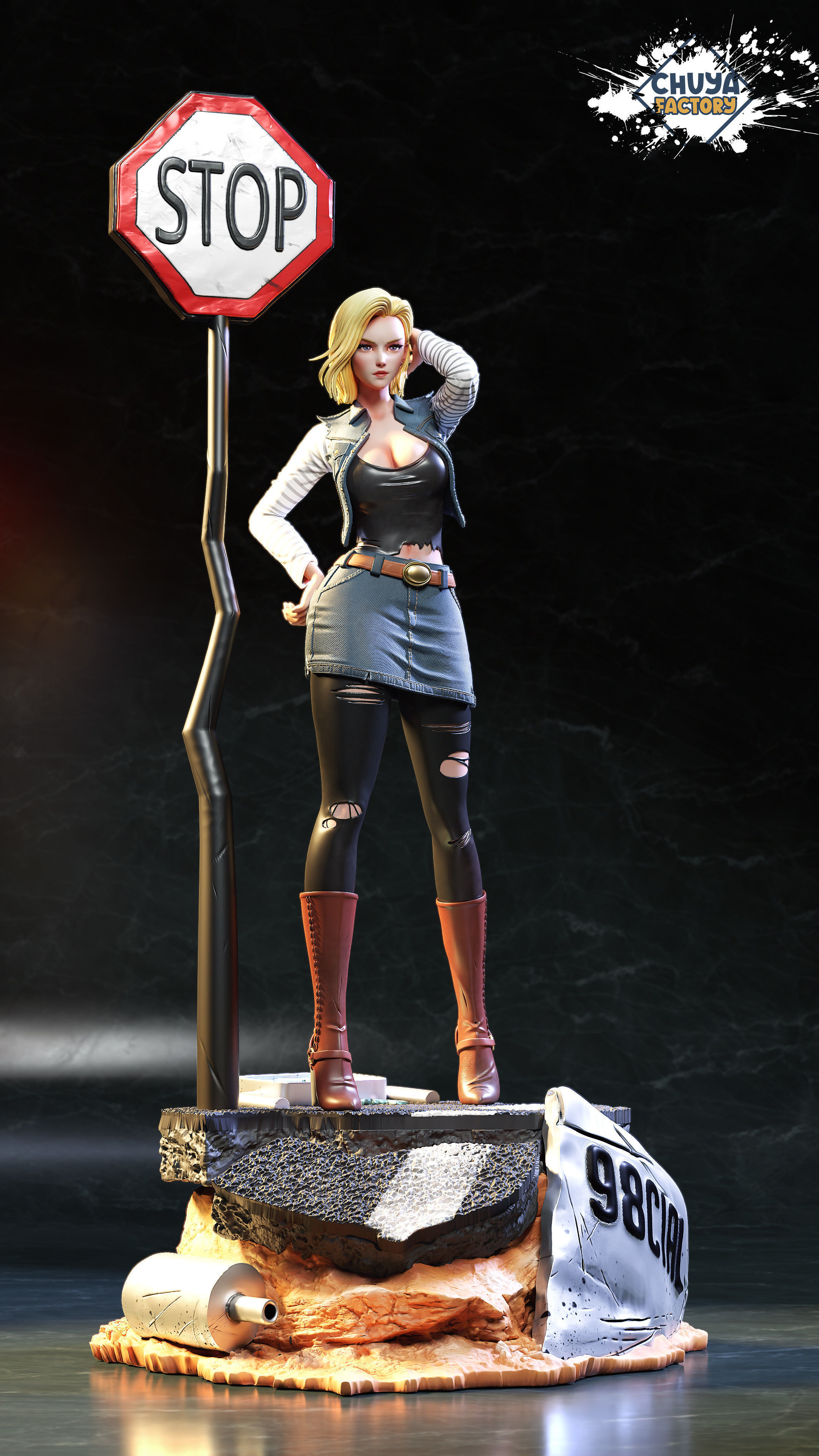 Android 18 3D print model_1
