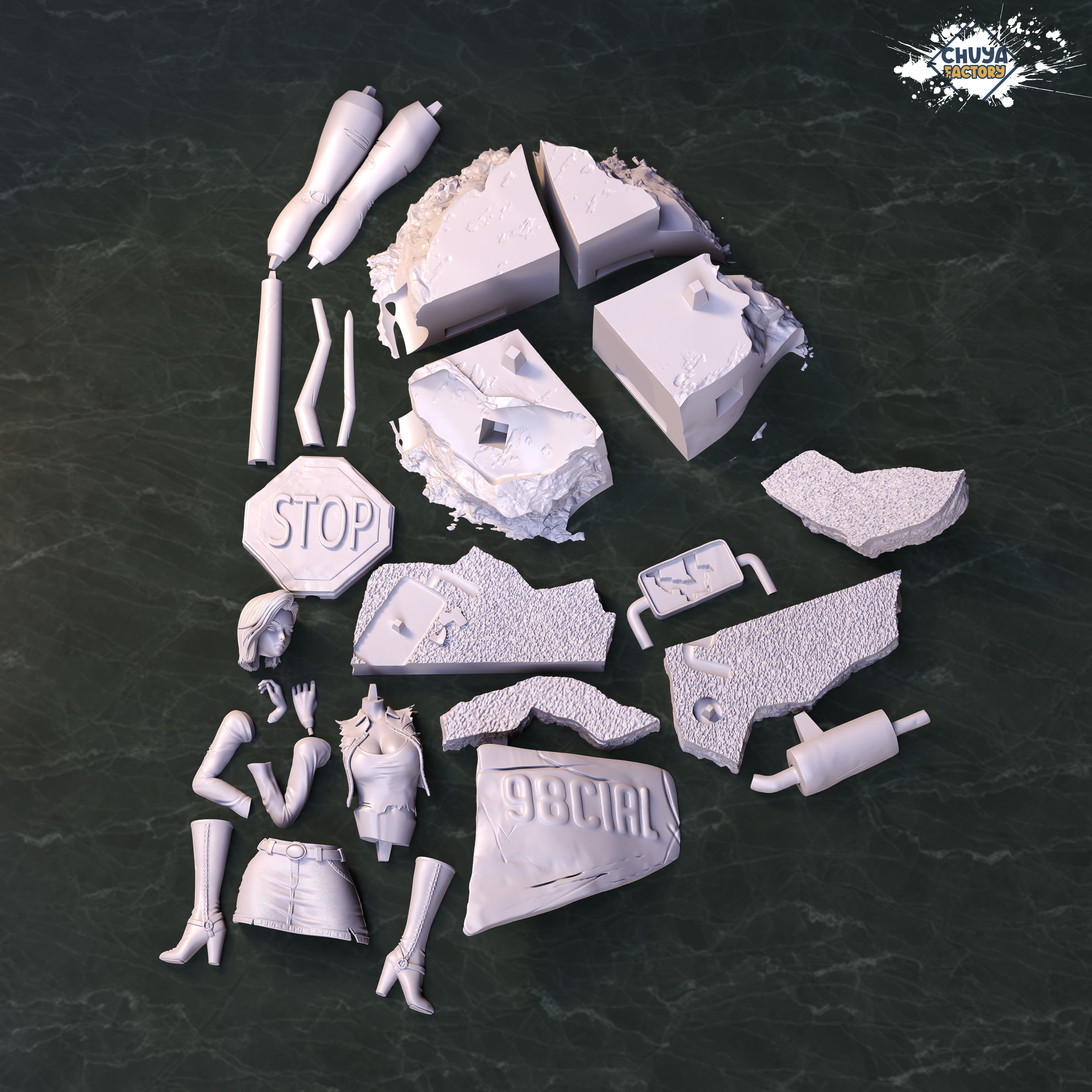 Android 18 3D print model_9