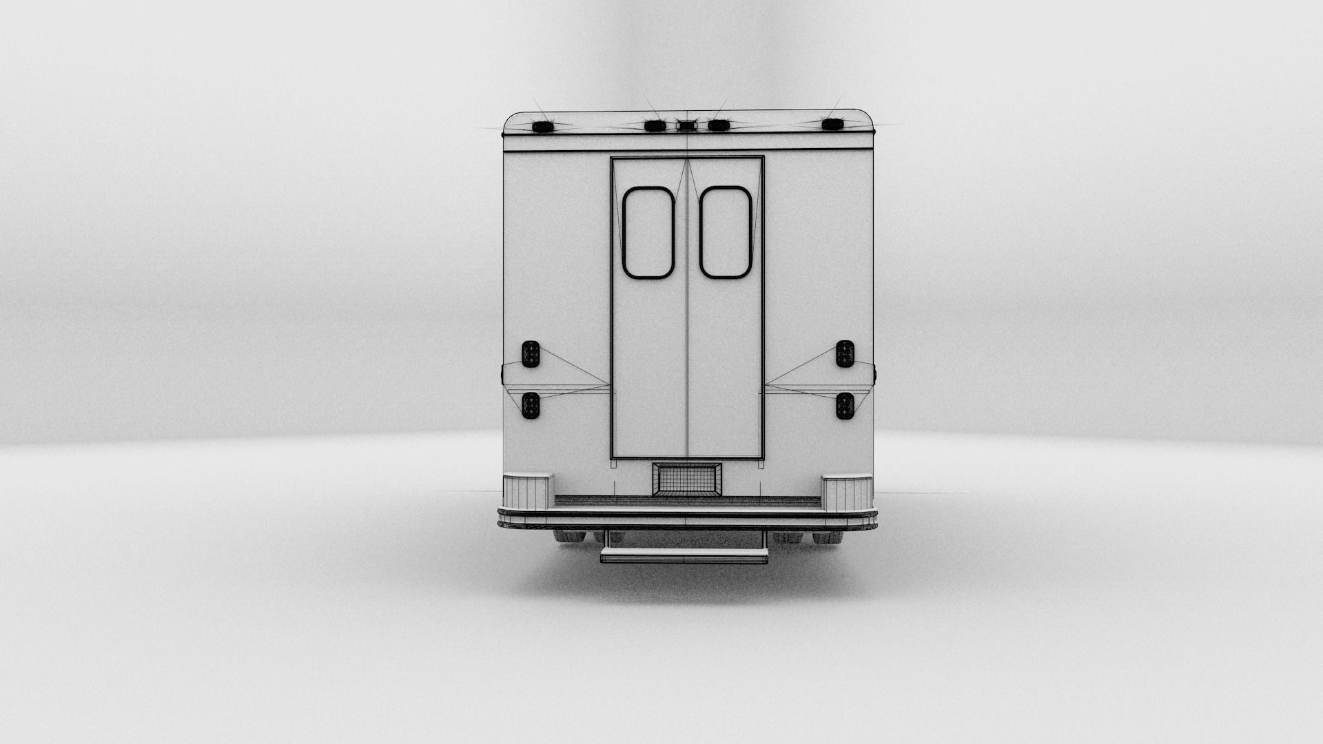 Generic Step Van Low-poly 3D model_8