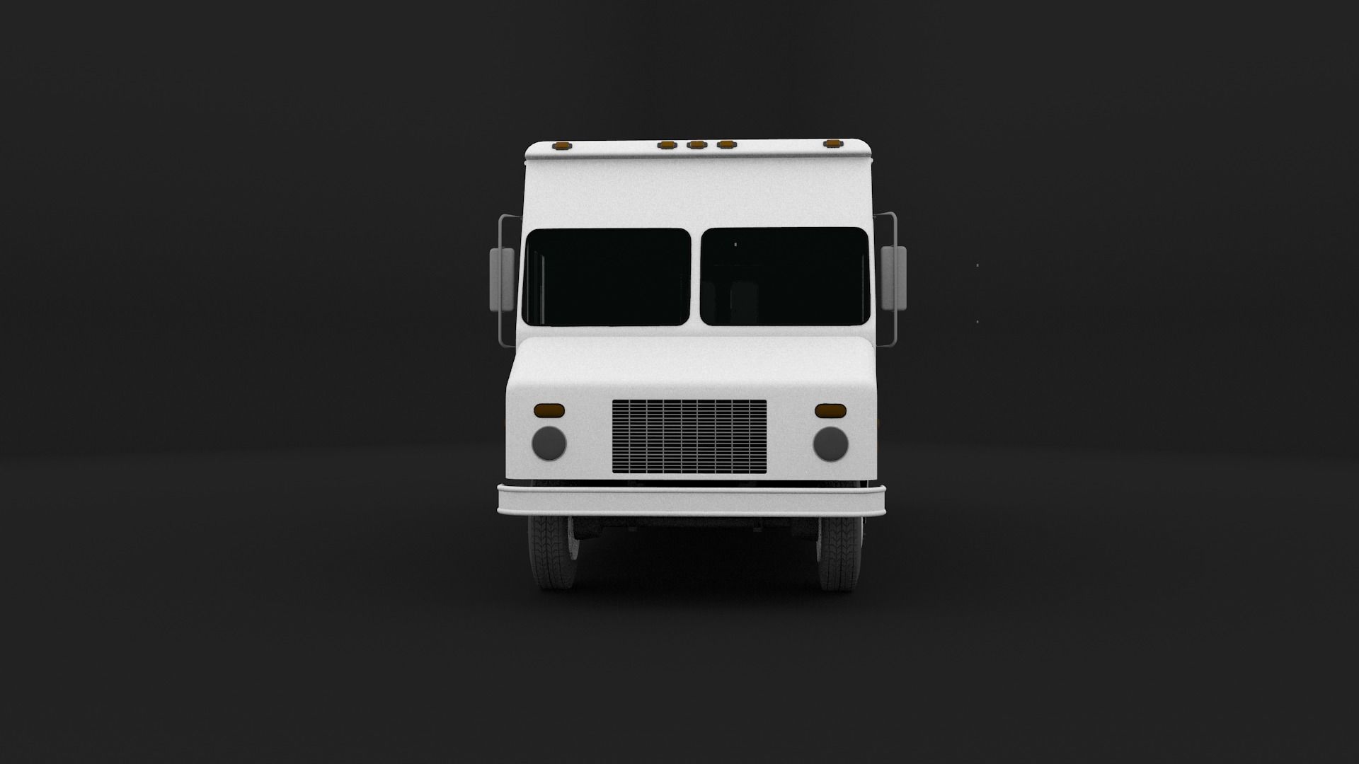 Generic Step Van Low-poly 3D model_4