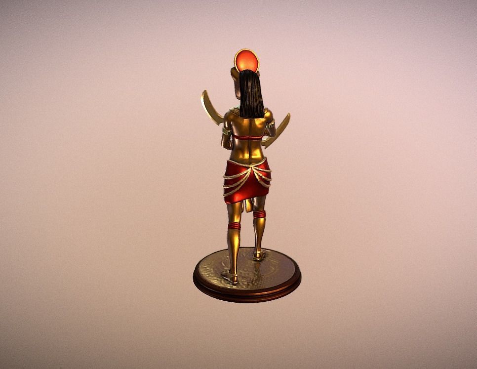 Statue model of Sekhmet Egyptian Godess 3D print model_2
