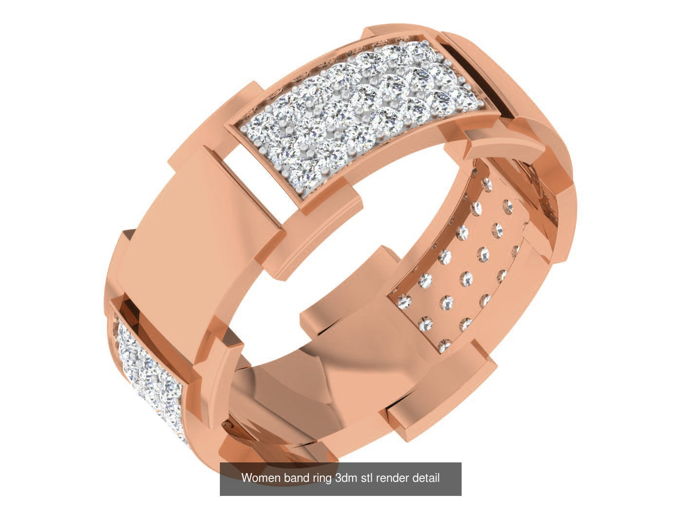 93 Women band ring 3dm stl render detail  3D Model Collection_101