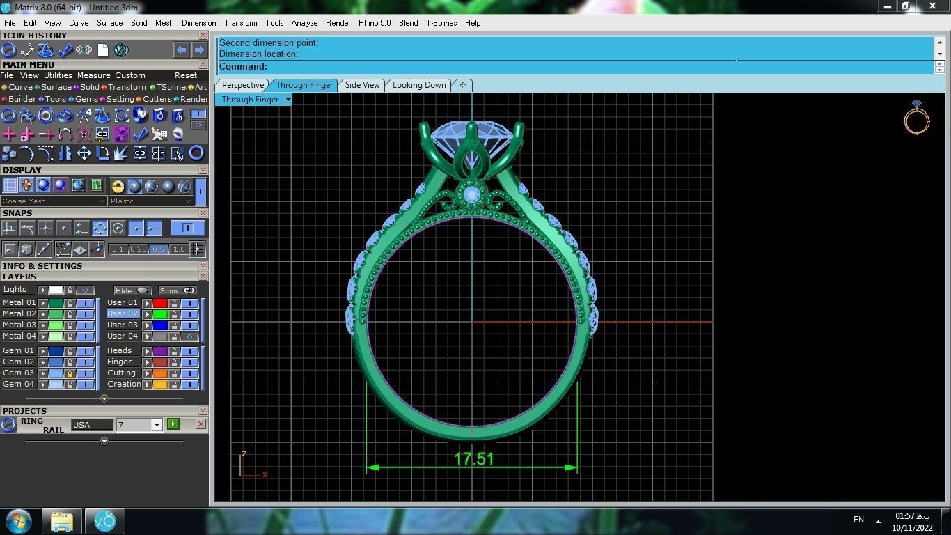Engagement Ring 3D print model_5