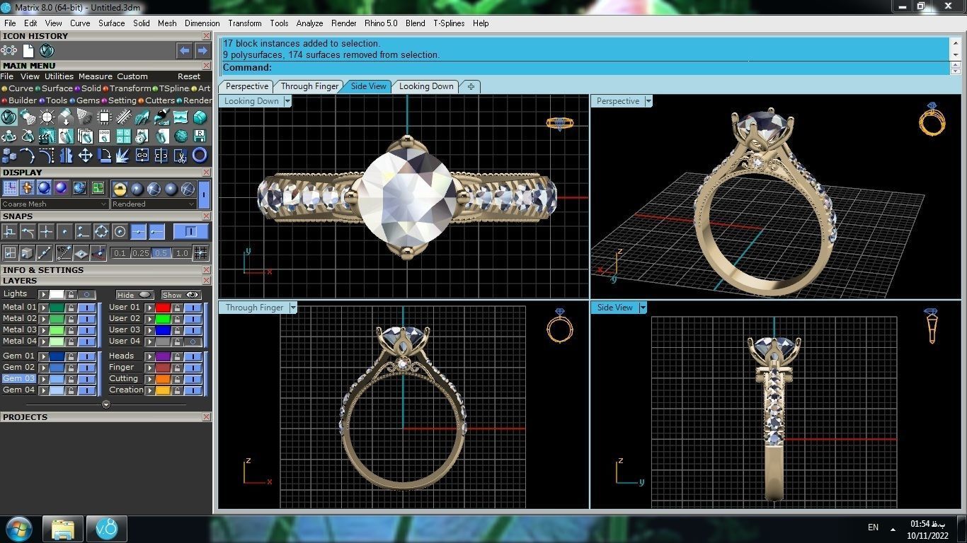 Engagement Ring 3D print model_11