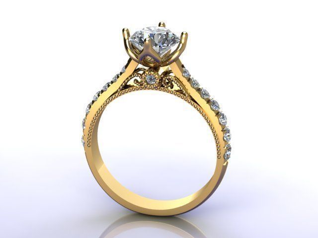 Engagement Ring 3D print model_6
