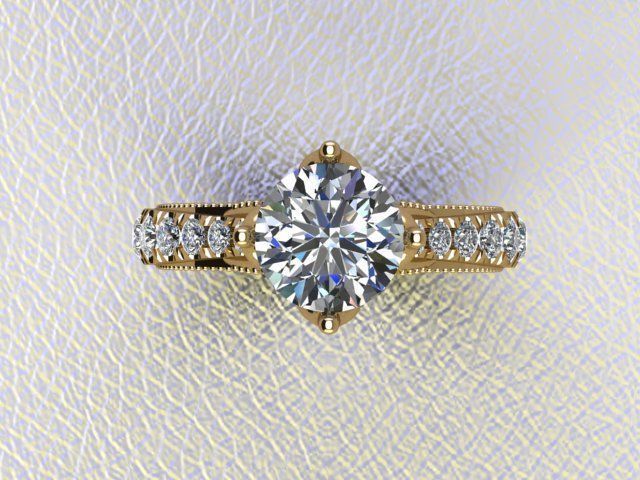 Engagement Ring 3D print model_1