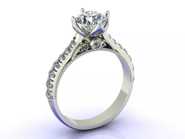Engagement Ring 3D print model_0