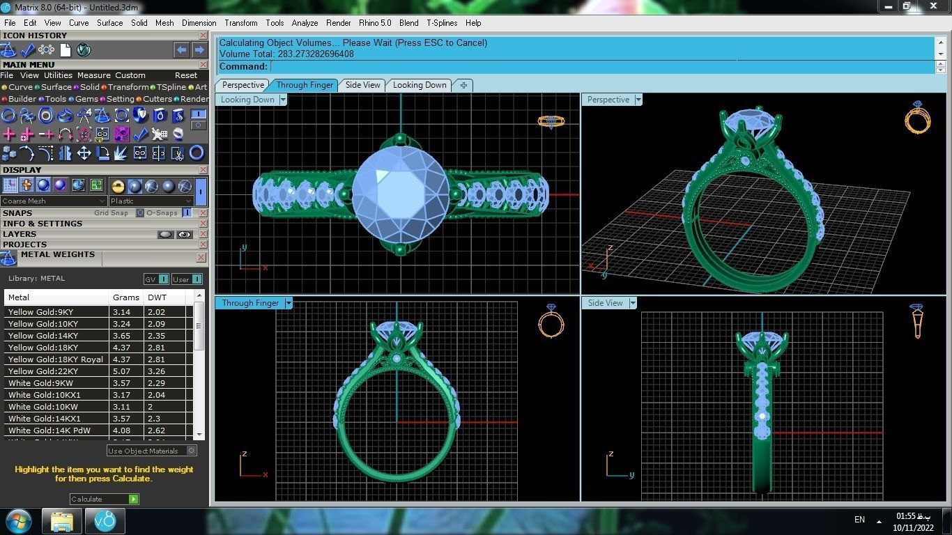 Engagement Ring 3D print model_4