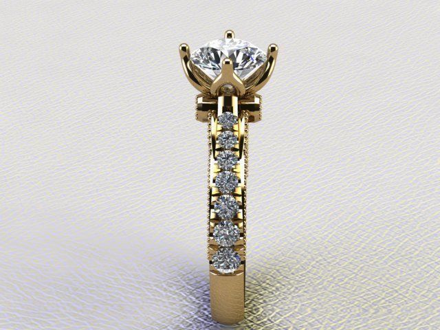 Engagement Ring 3D print model_7