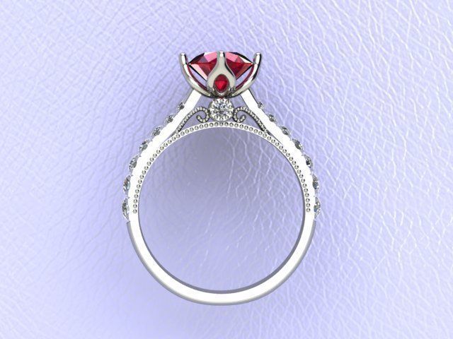 Engagement Ring 3D print model_8