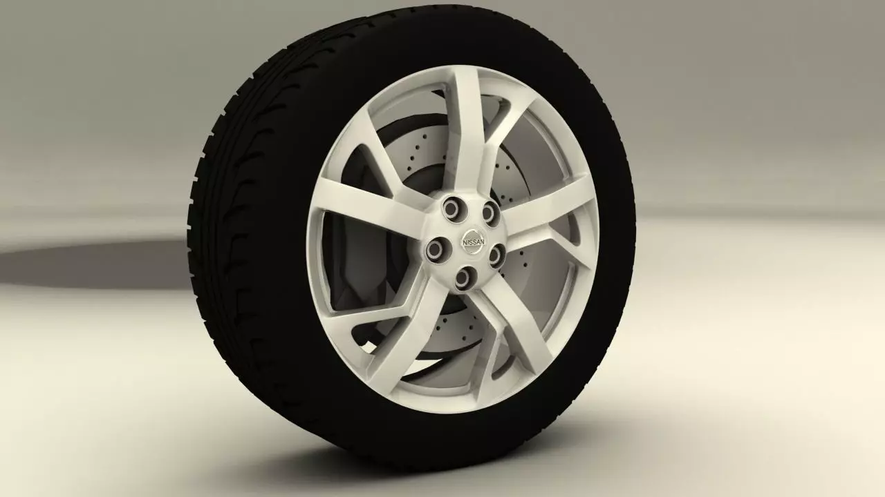 Nissan Maxima 2013 rims Low-poly 3D model