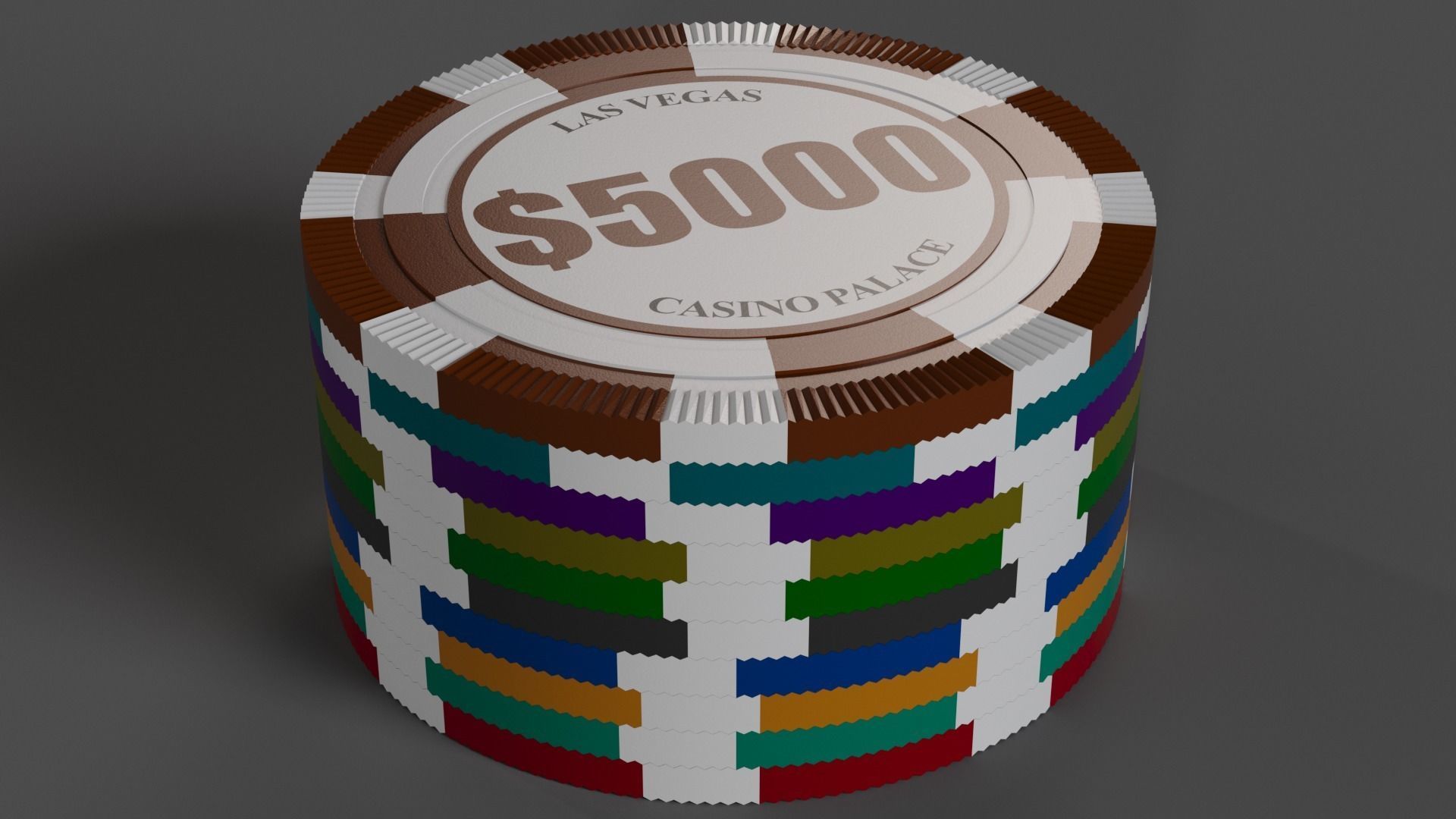 Casino Chips Set 3D model_6