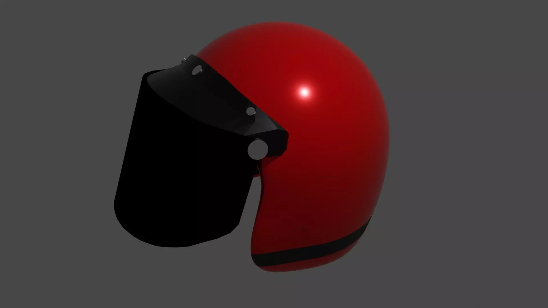 Helmet Low-poly 3D model_0