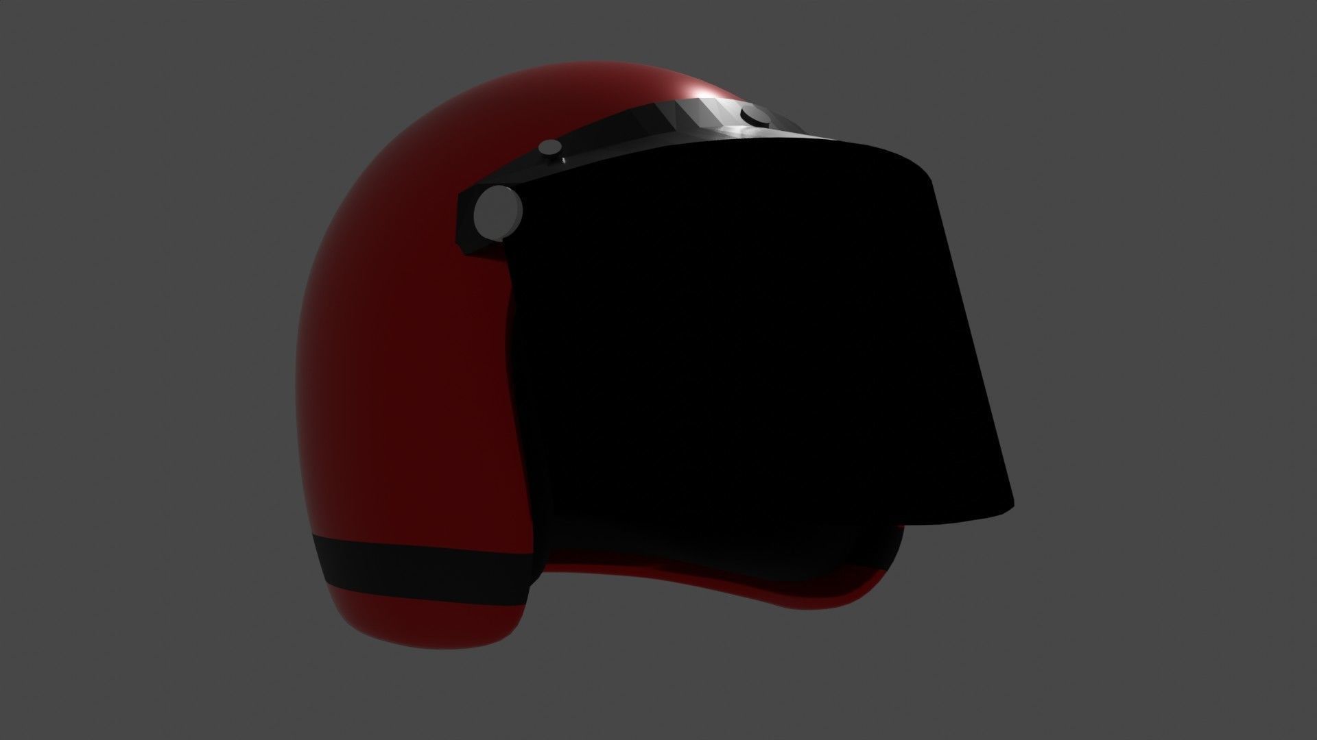 Helmet Low-poly 3D model_1