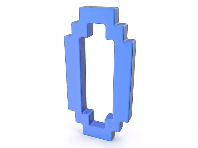 O Alphabet pixel letter