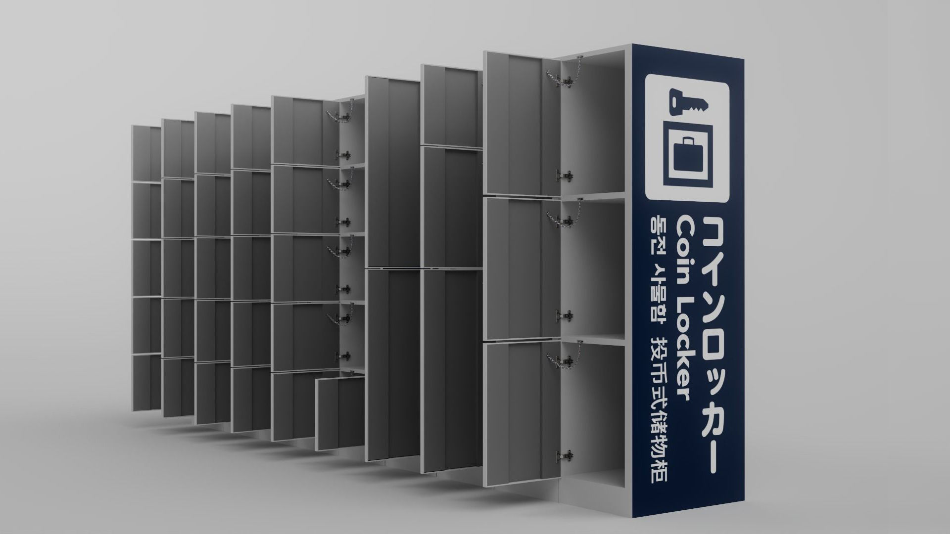 Coin Lockers 3D model_2