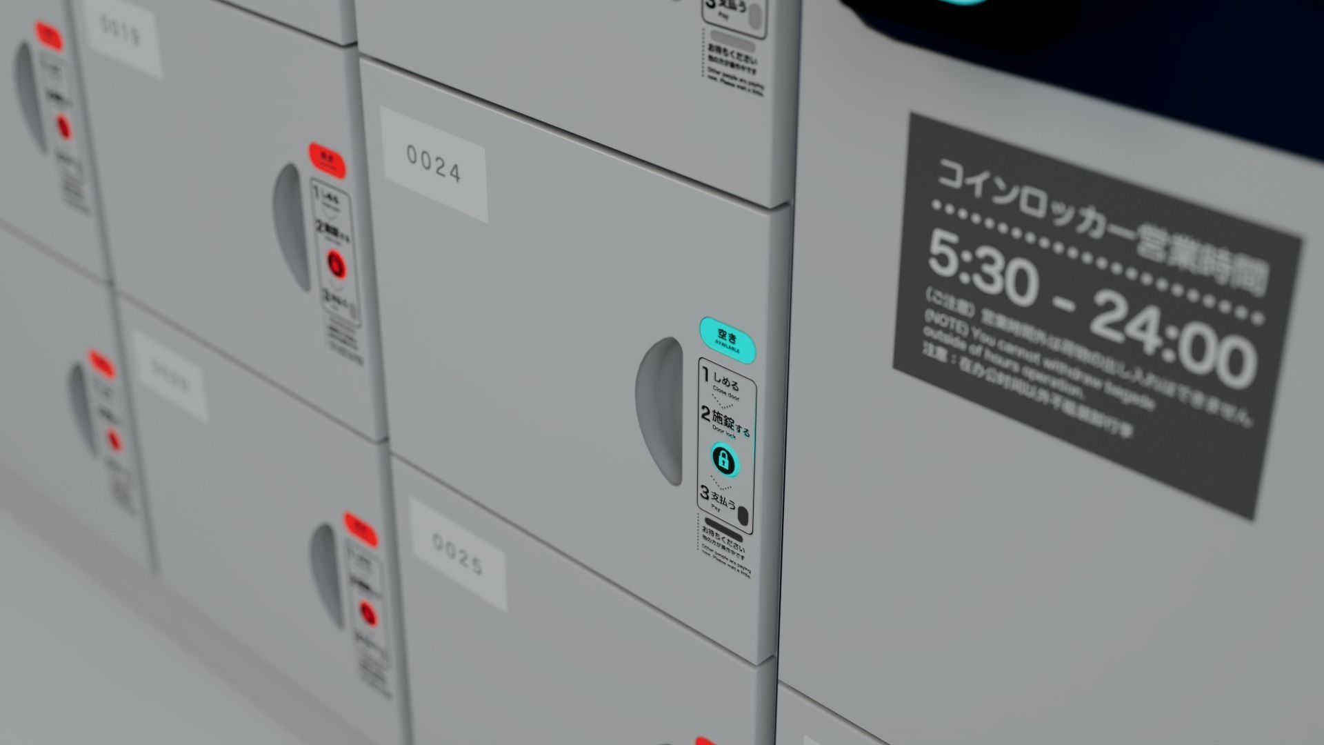 Coin Lockers 3D model_5