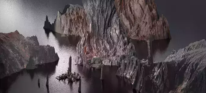 Dantes Underworld Caves 3D model