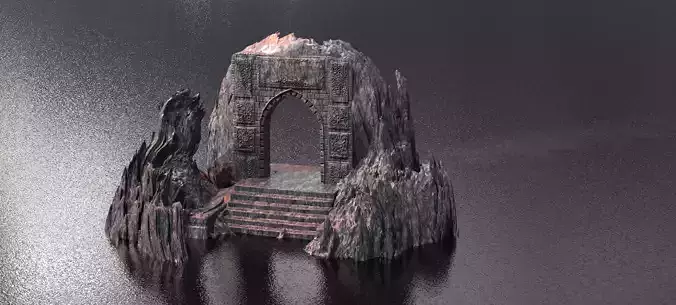Dantes Underworld Cave Door  3D model
