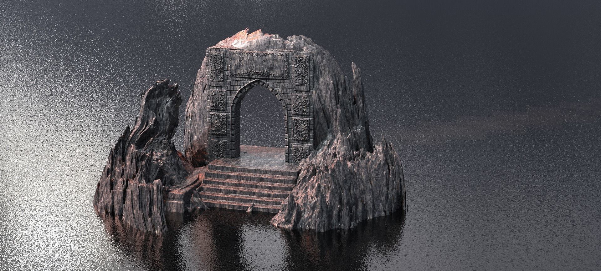 Dantes Underworld Cave Door  3D model_1