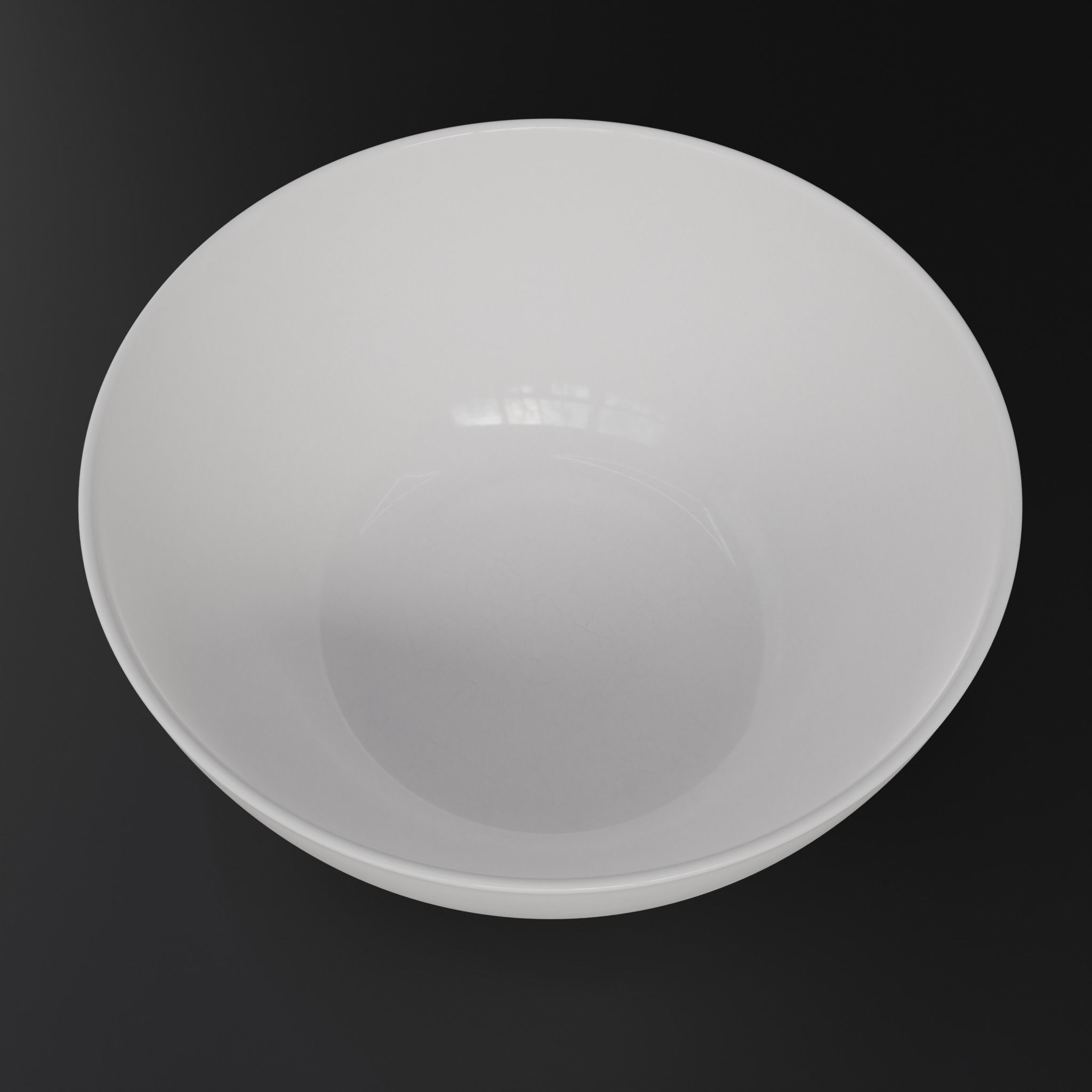 Porcelain bowl Low-poly 3D model_2