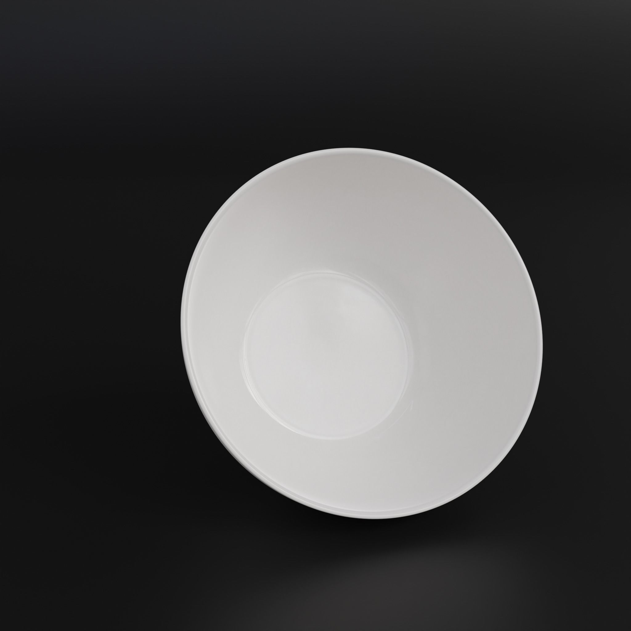 Porcelain bowl Low-poly 3D model_4