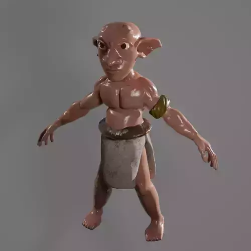 Red Goblin A Pose Not Rigged