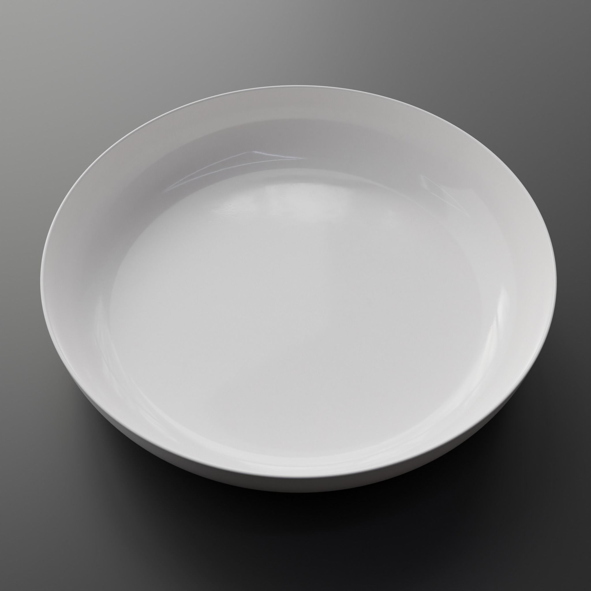 Porcelain Deep plate Low-poly 3D model_2