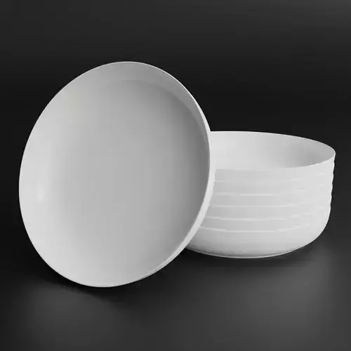 Porcelain Deep plate Low-poly 3D model