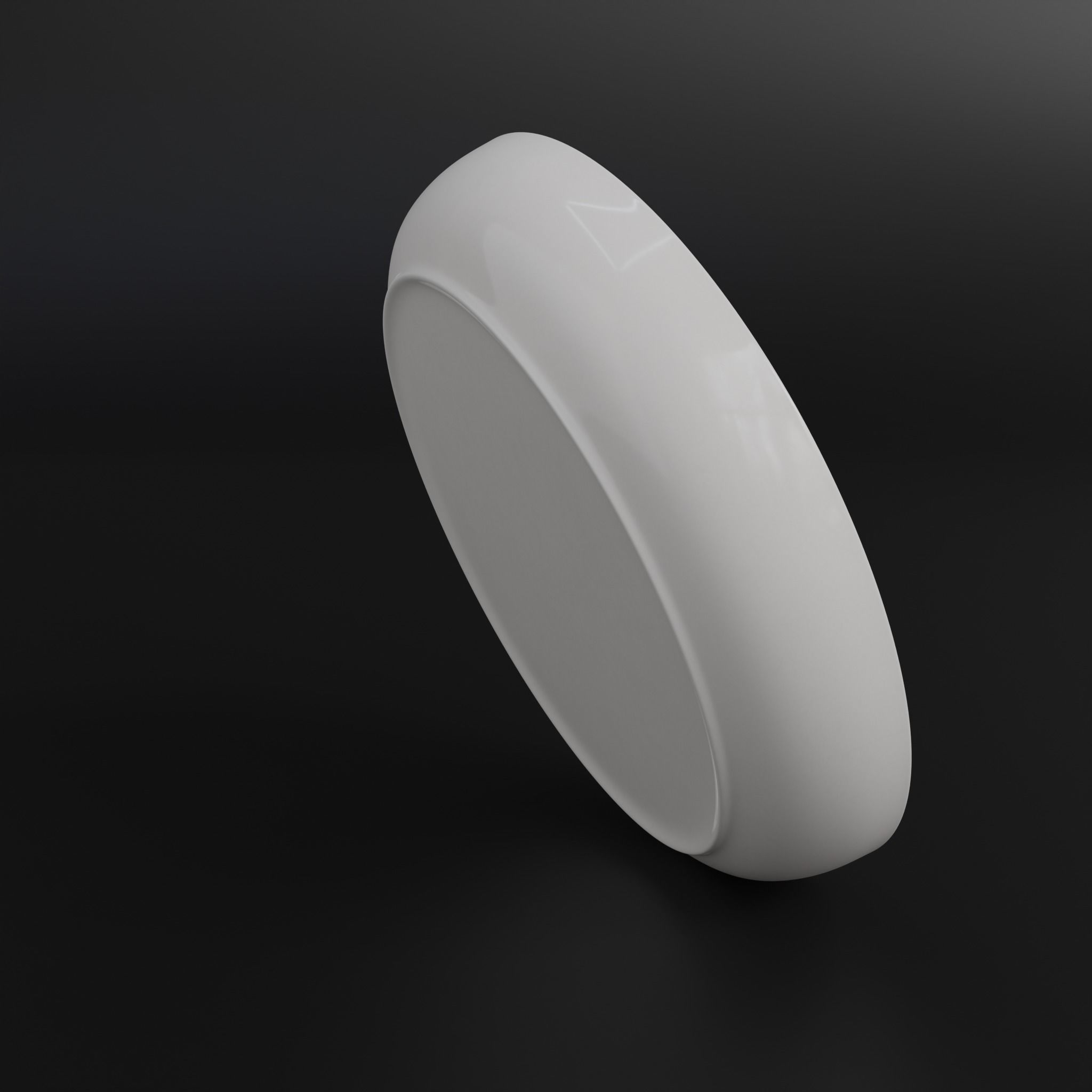 Porcelain Deep plate Low-poly 3D model_6