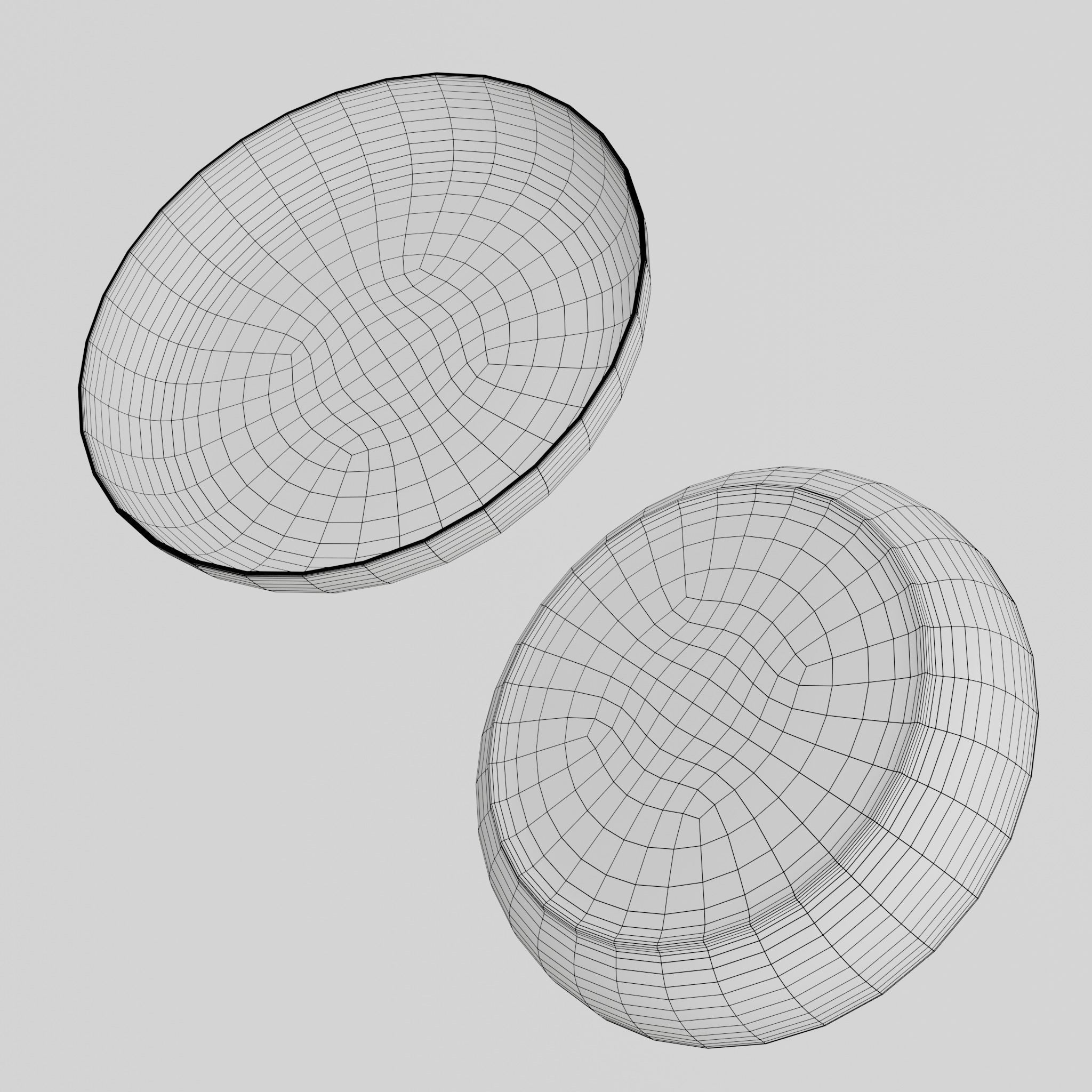 Porcelain Deep plate Low-poly 3D model_13